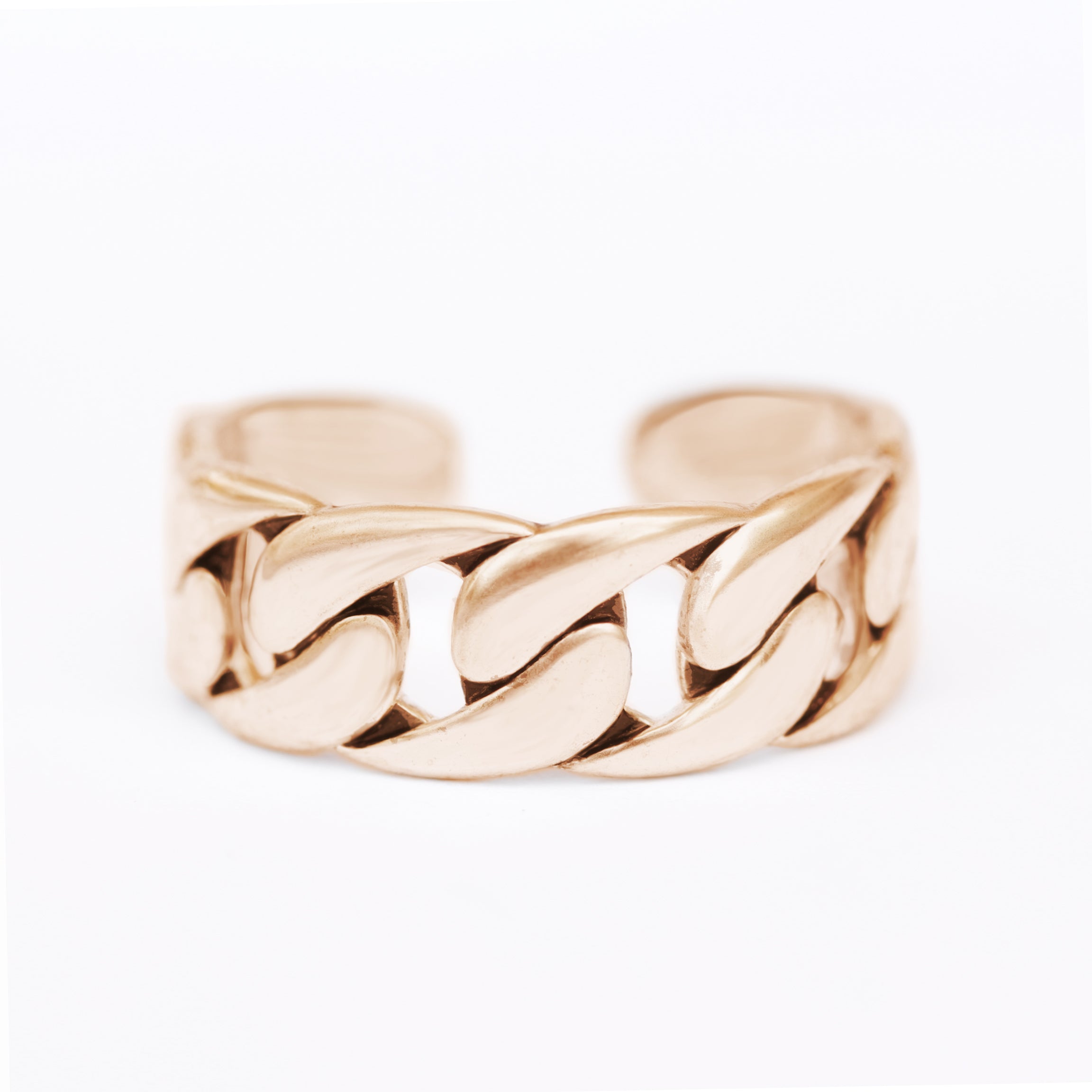 Simulated Chain Cuff Ring - sillyshinydiamonds