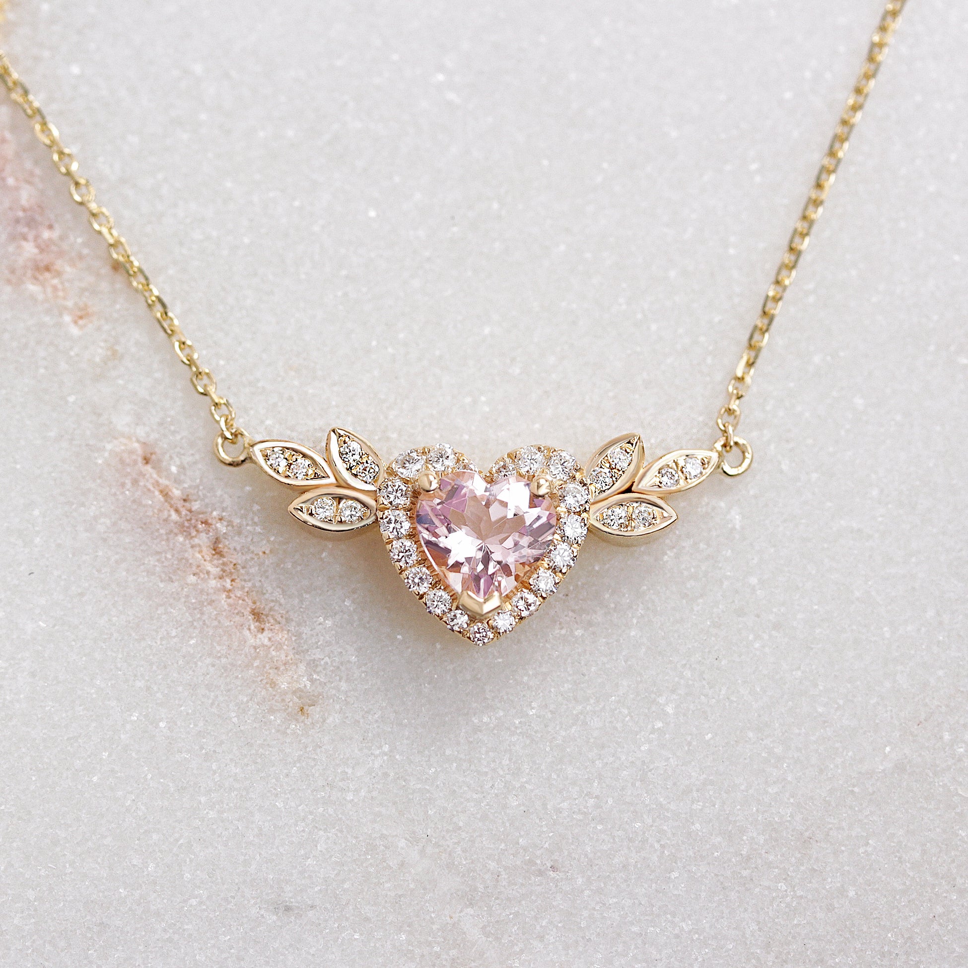 Love Blossom Morganite Pendant Necklace