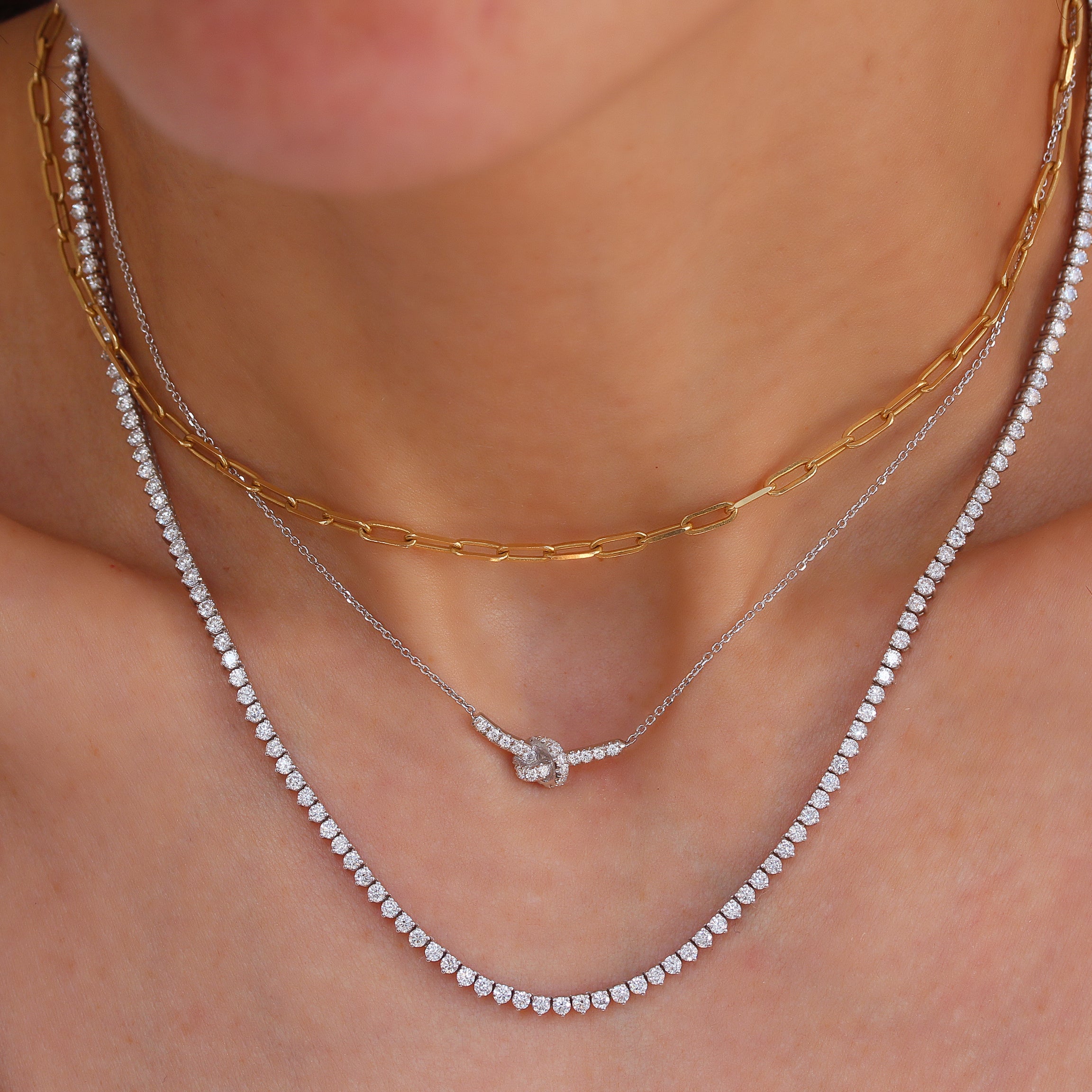 Forget Me Knot Diamond Necklace