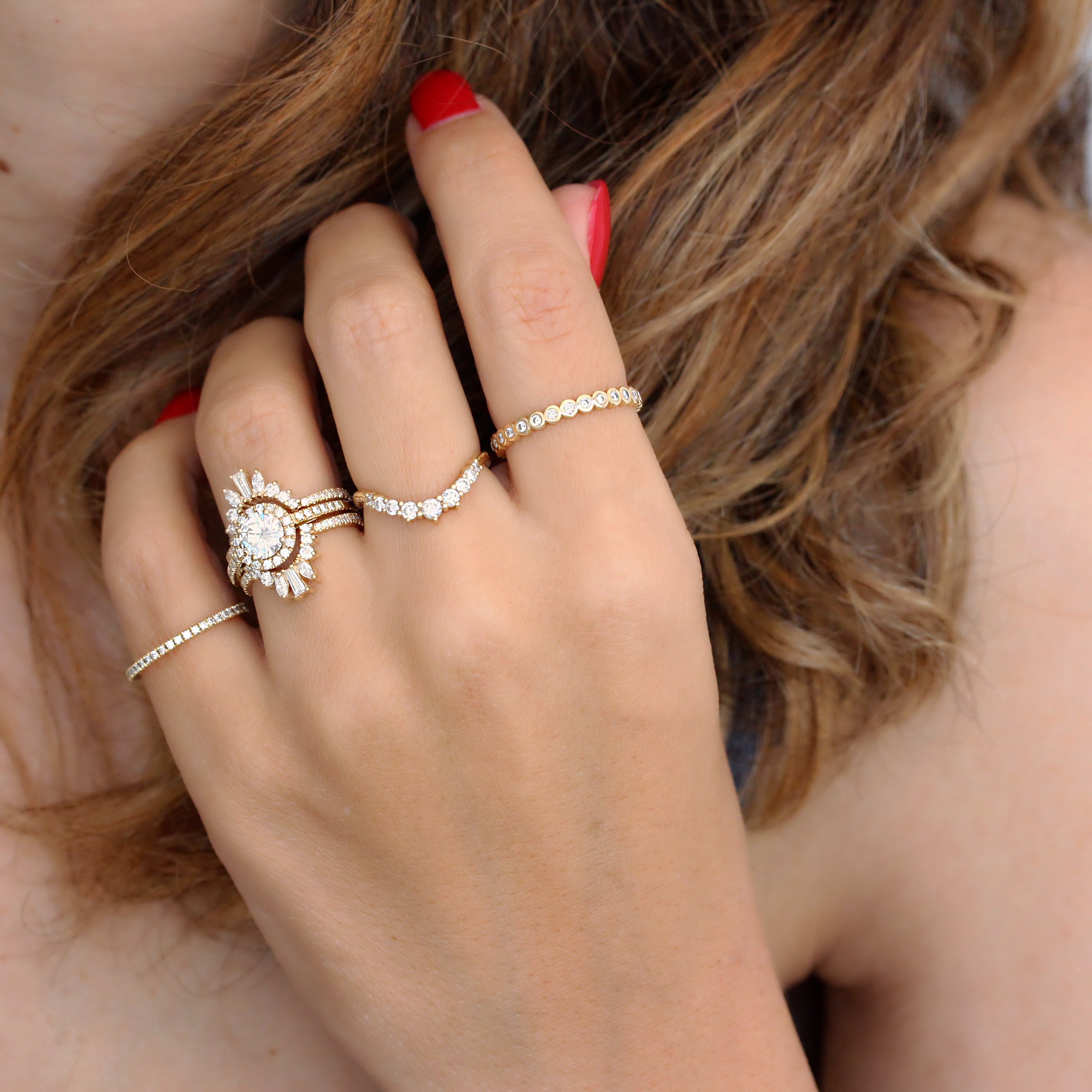 סרט צד לחתונה מעוקל יהלום מאיה ♥