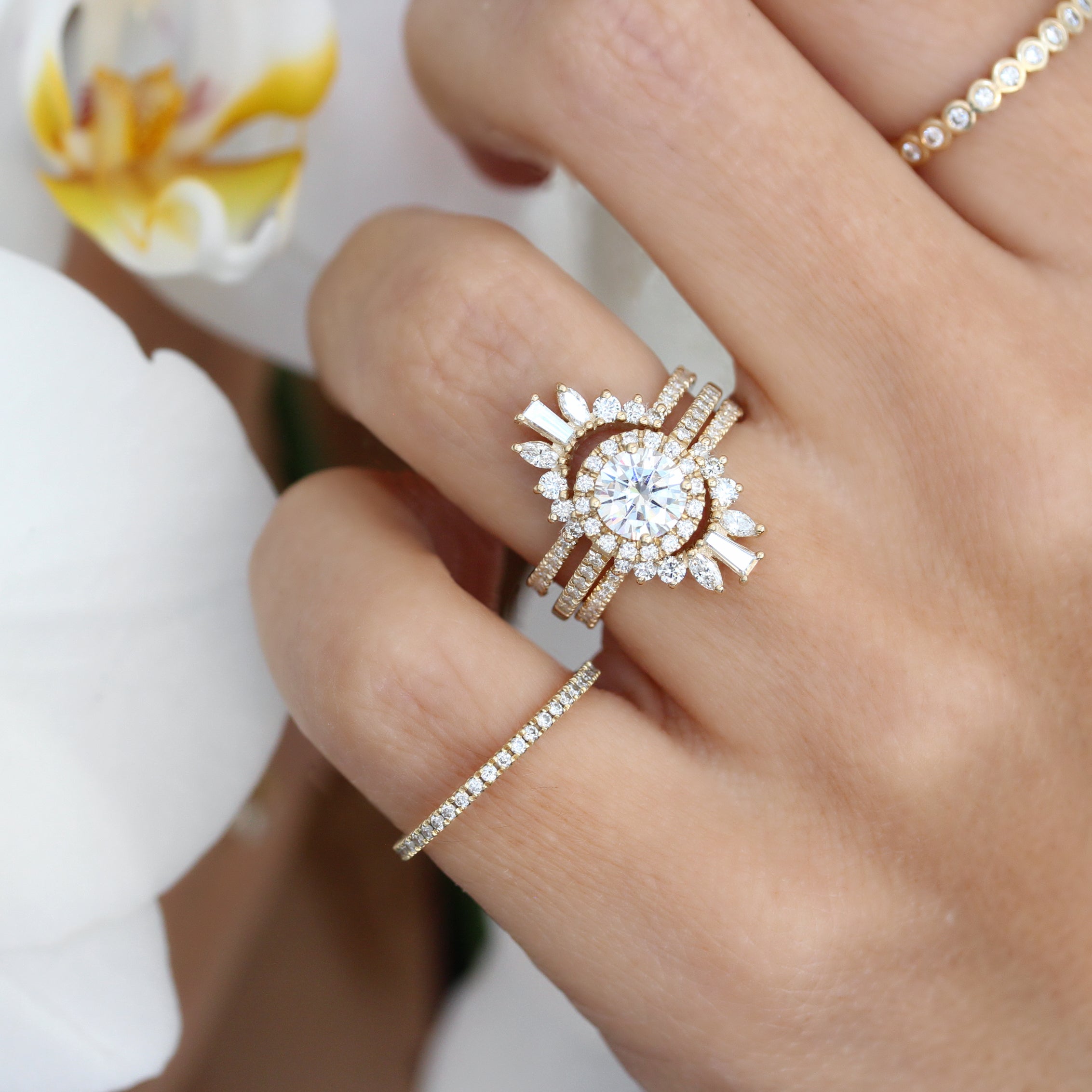 סרט צד לחתונה מעוקל יהלום מאיה ♥