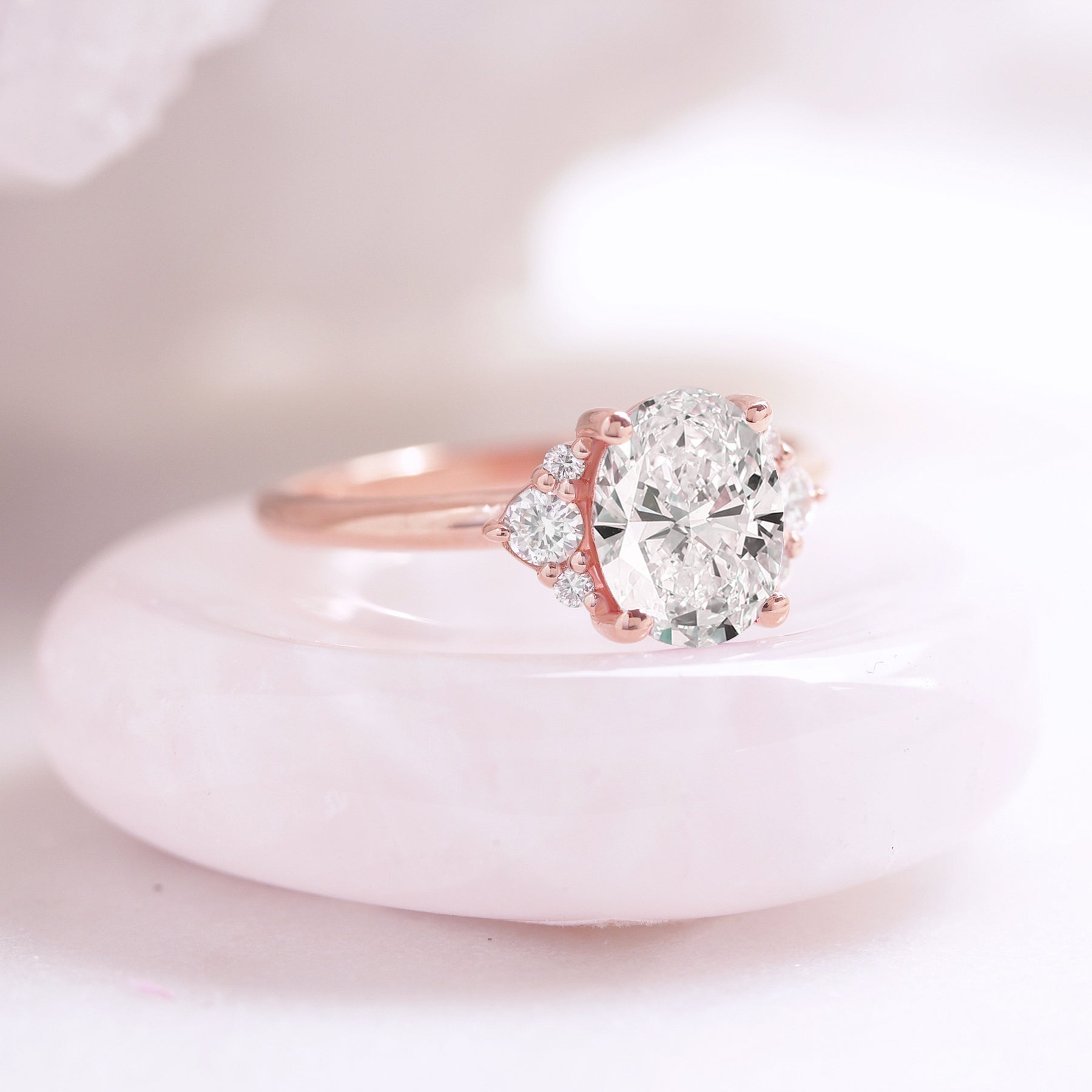 Oval Diamond Simple and Elegant Engagement Ring "Isabella"♥