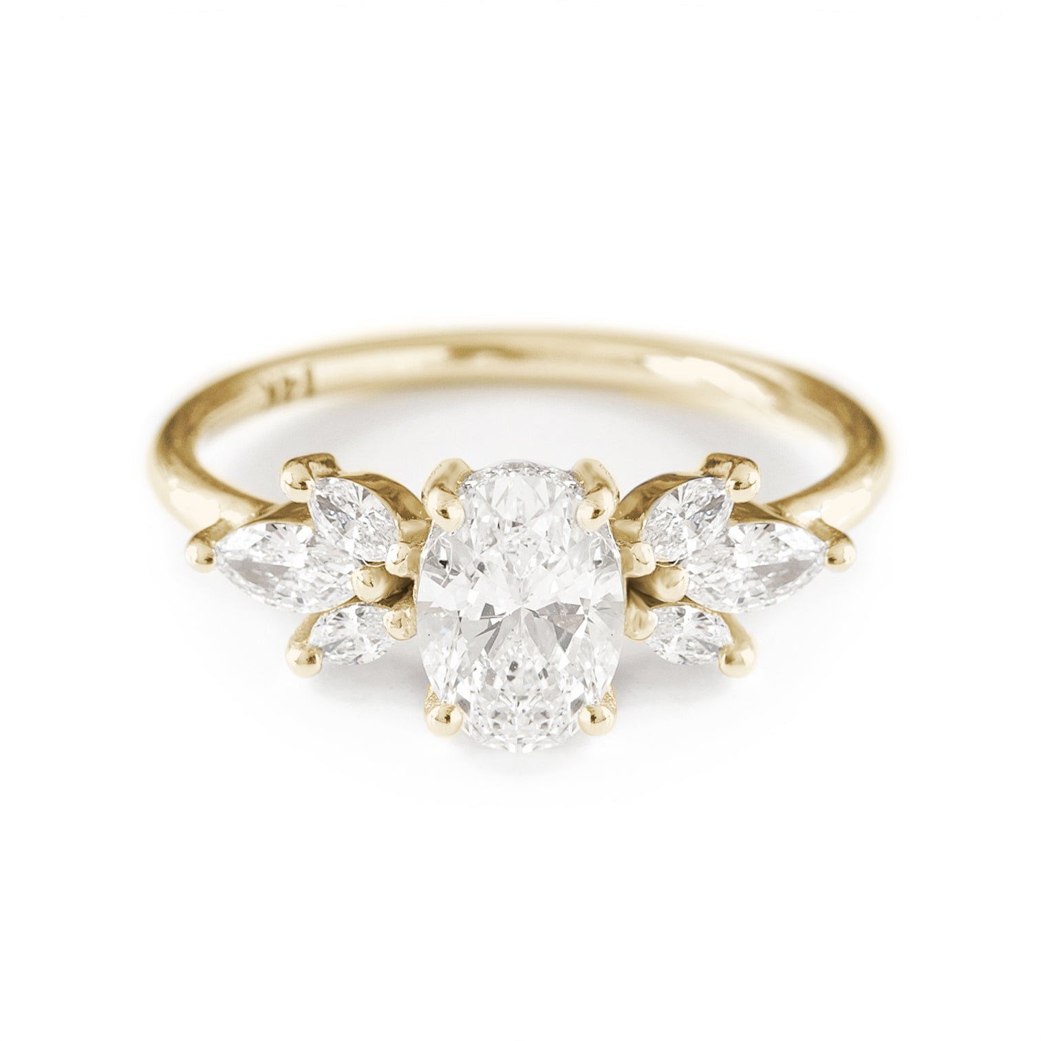 Oval Diamond Engagement ring, Hidden Halo - "Jordan"