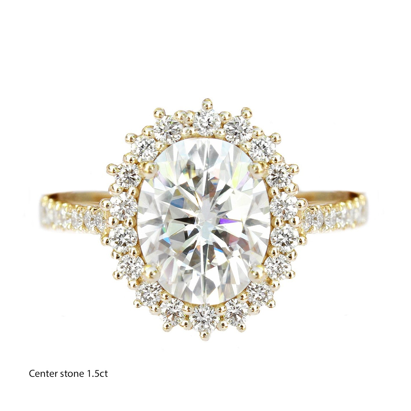 Oval Diamond Halo Engagement Ring "Nia" ♥