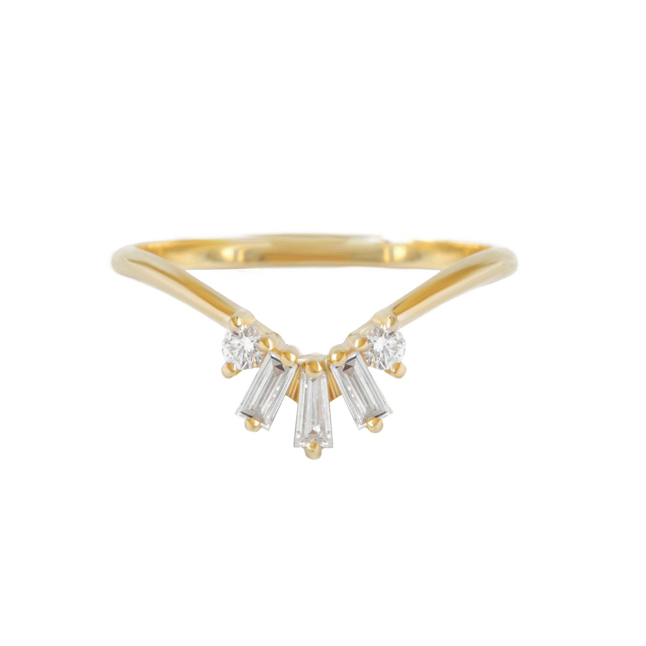 yellow gold diamond nesting ring