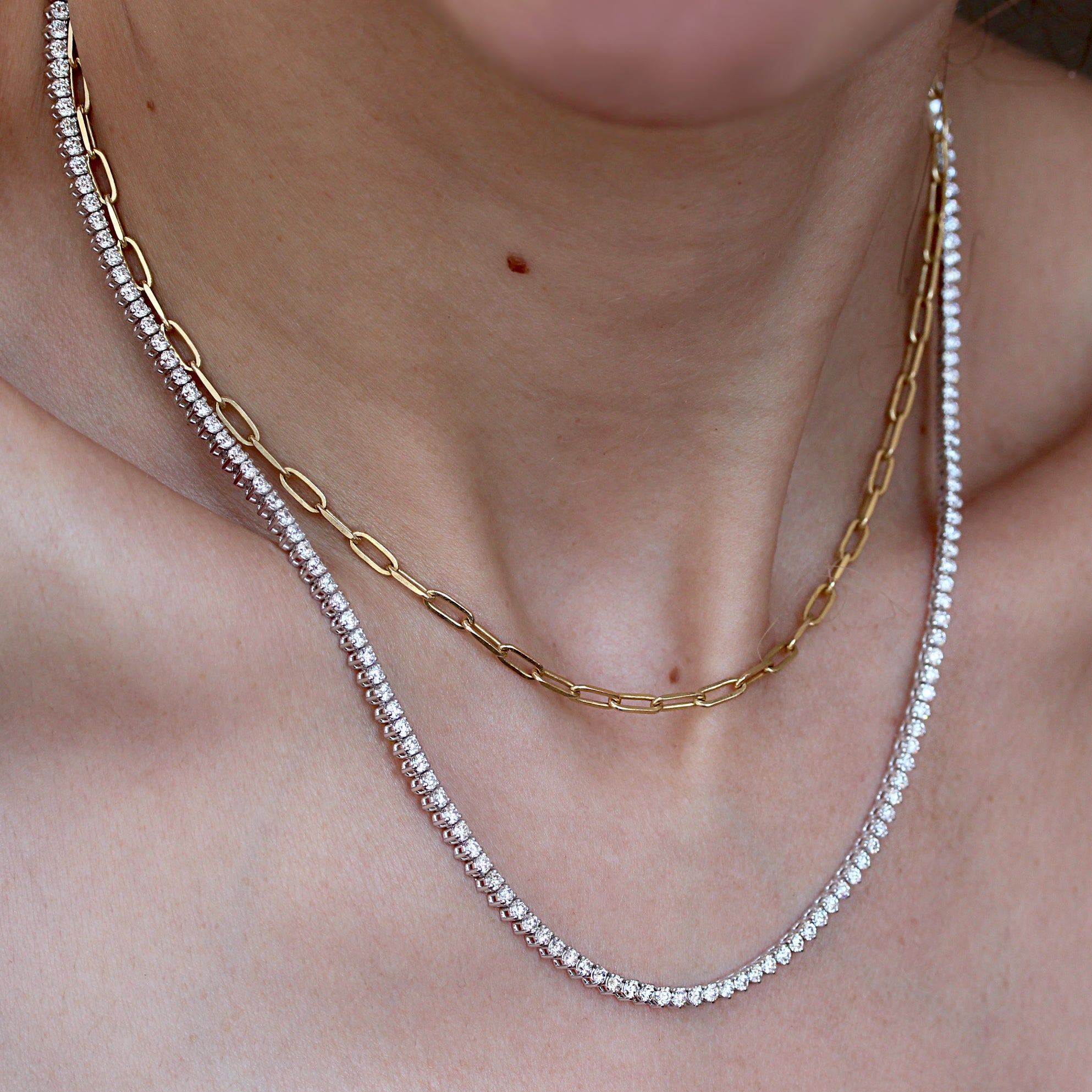 Diamond Tennis Collier Necklace