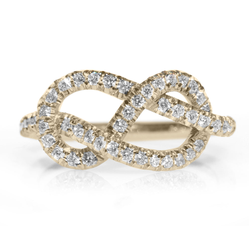 Infinity Knot Diamond Ring