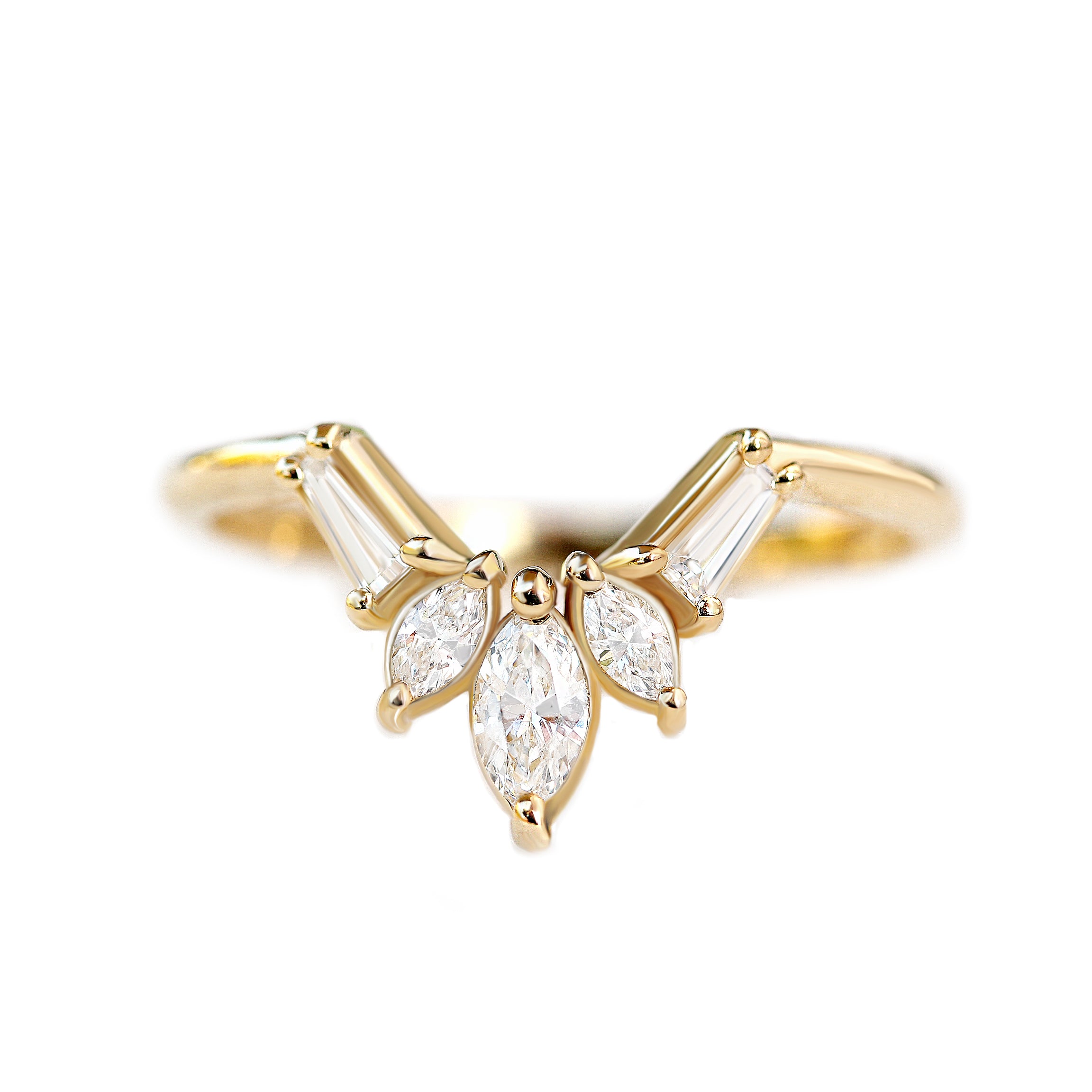Artemis Chevron Diamond Nesting Ring