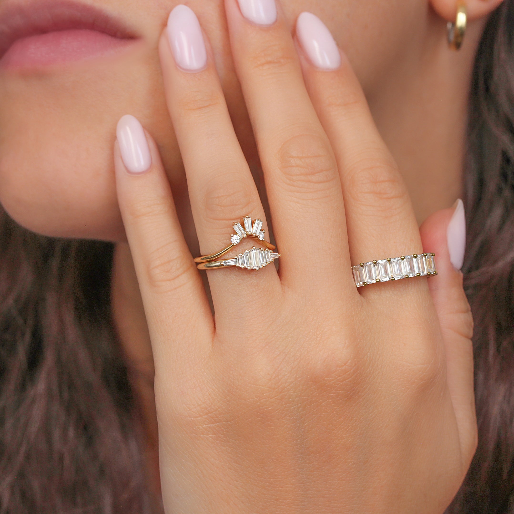 geometric diamond ring