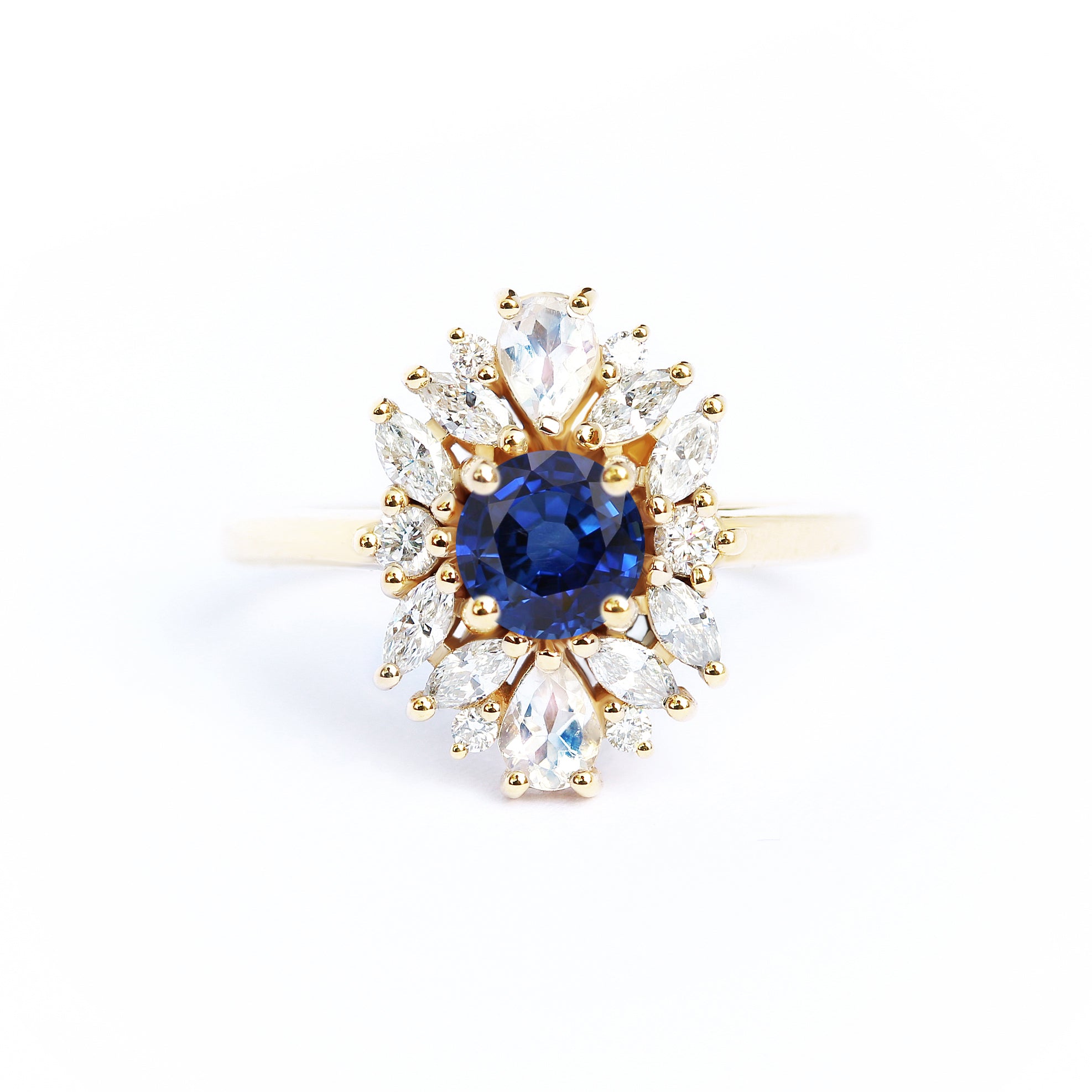 Blue Sapphire Engagement Ring, Odisea