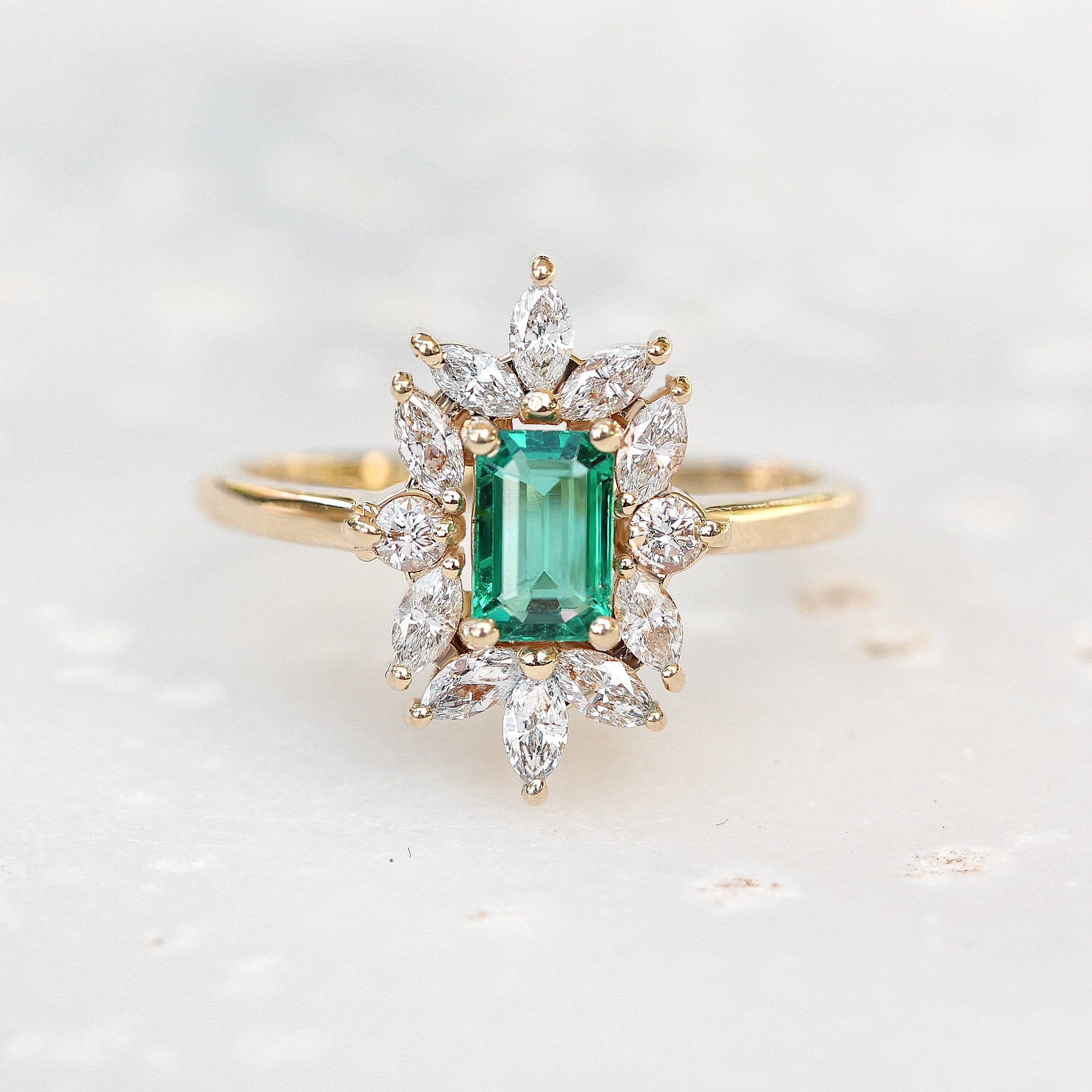 Emerald cut Emerald Engagement ring, Charlotte - sillyshinydiamonds