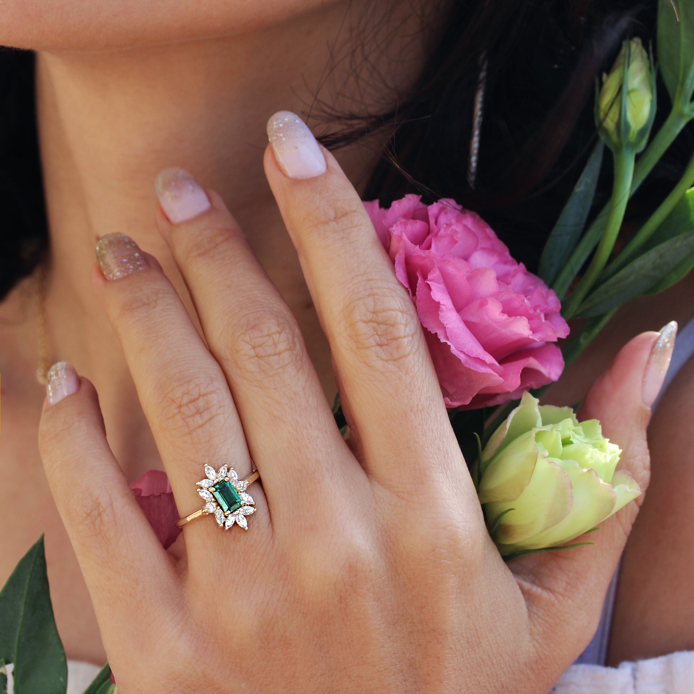 Emerald cut Emerald Engagement ring, Charlotte - sillyshinydiamonds