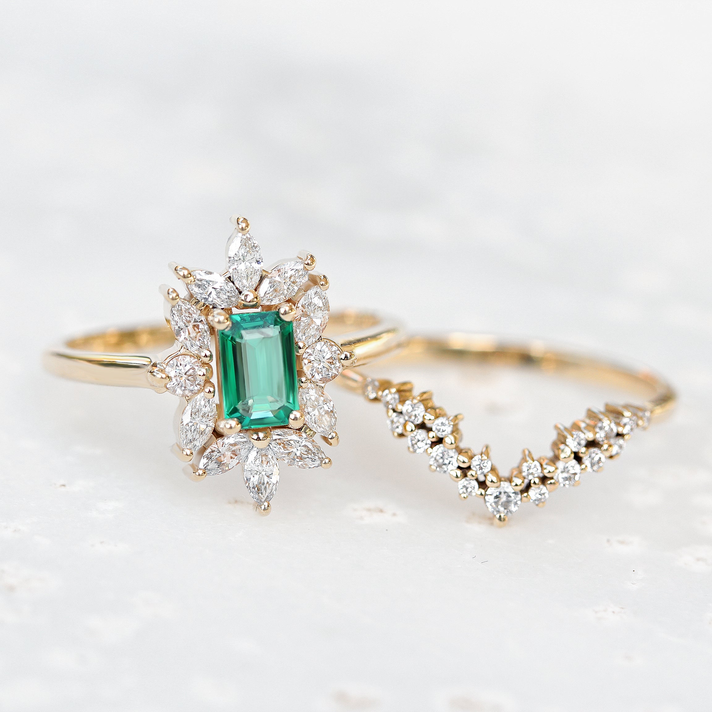 Emerald cut Emerald Engagement ring, Charlotte - sillyshinydiamonds