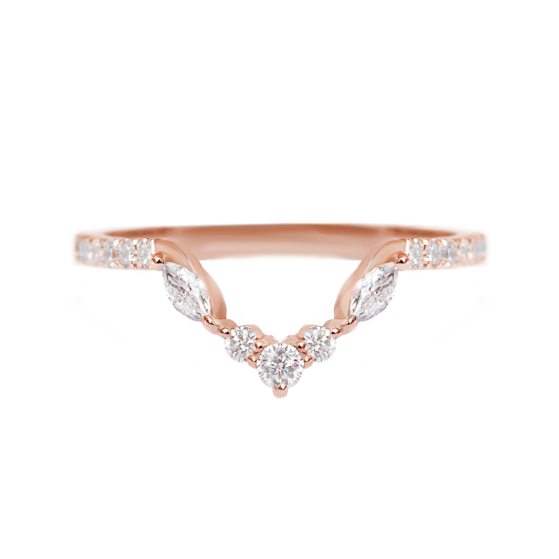 U Curve Nesting Wedding Band, Stephanie ♥