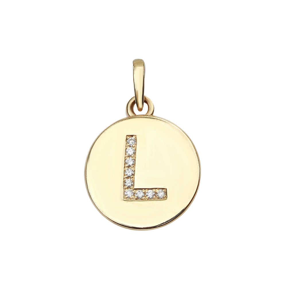 Large Disc Pave Diamond Initial Charm