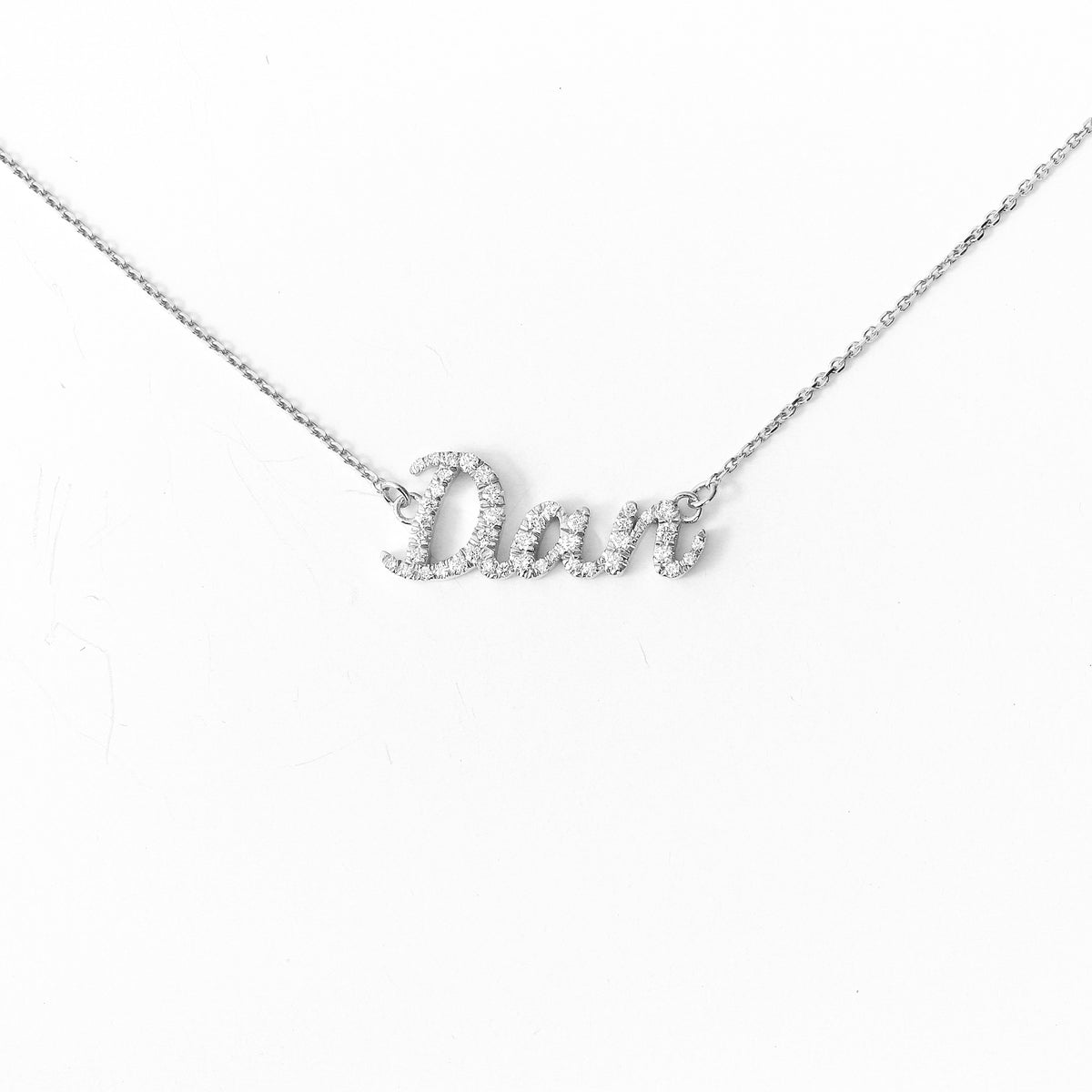 Personalized Name Necklace 14K Gold and Diamonds