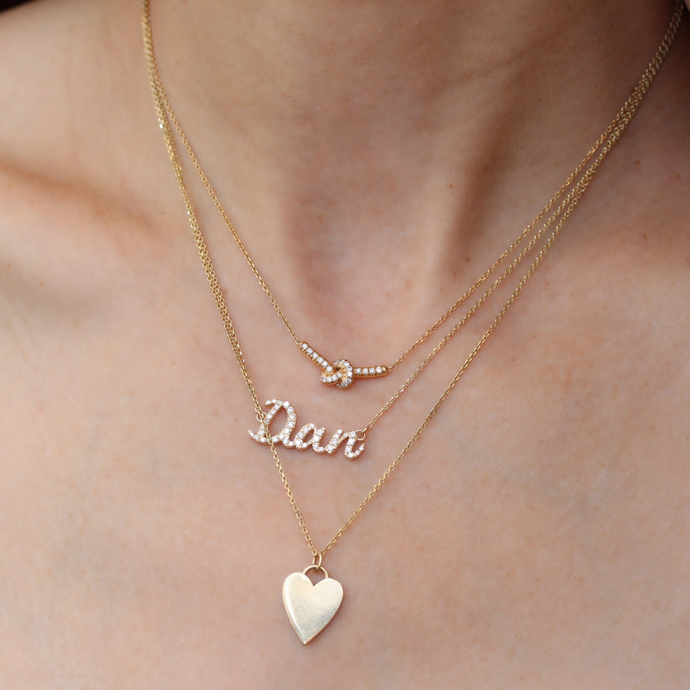 Pave Name Diamond Necklace