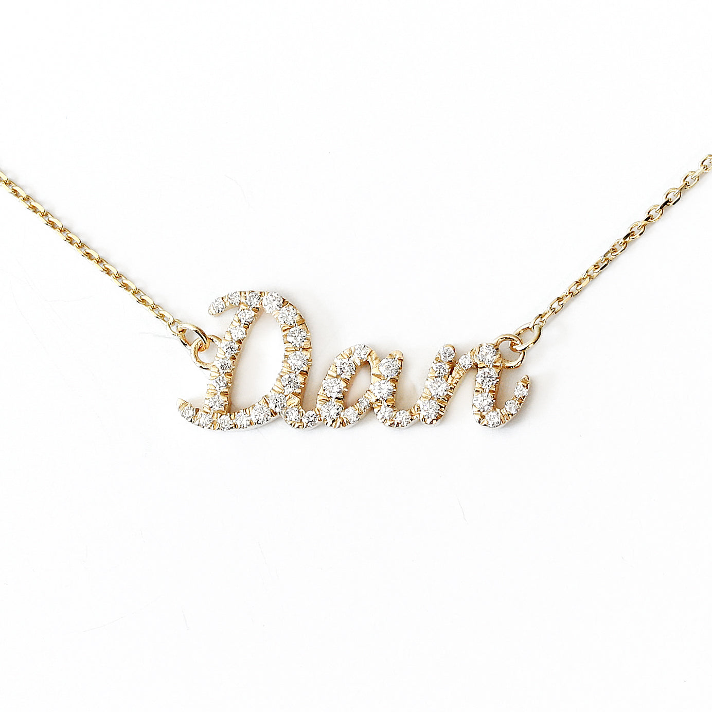 Pave Name Diamond Necklace