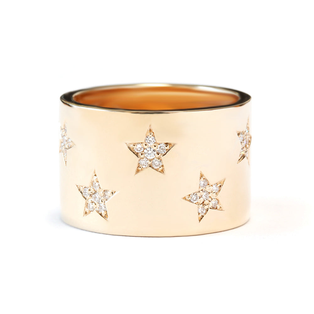 Star Diamond Statement Ring