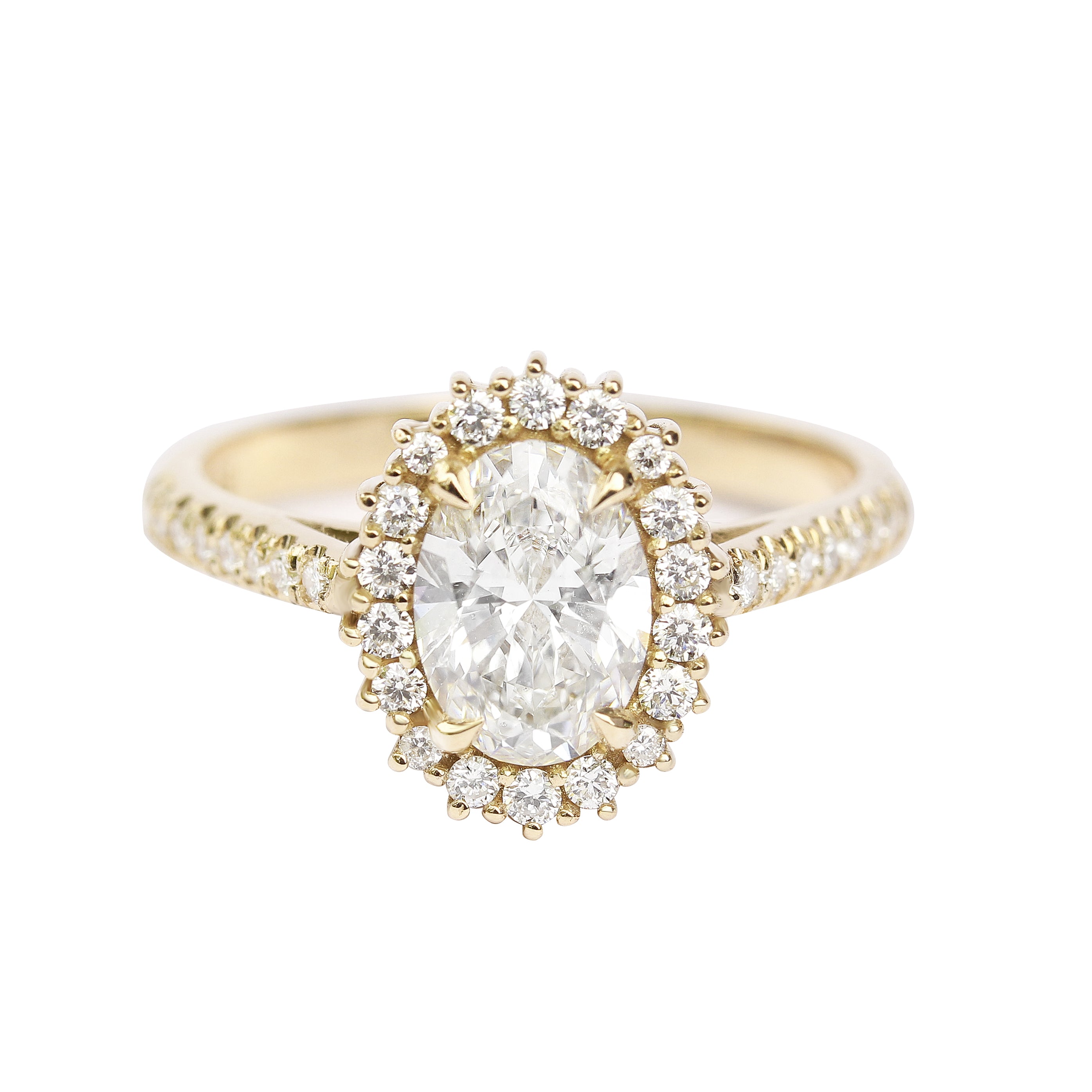 Oval Diamond Halo Engagement Ring "Nia" ♥