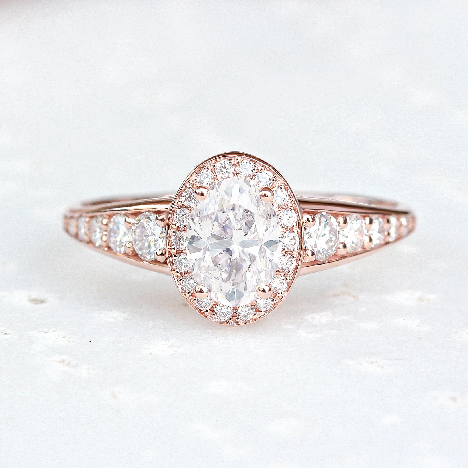 Oval Diamond 0.98ct Vintage Engagement Ring, Donna - sillyshinydiamonds