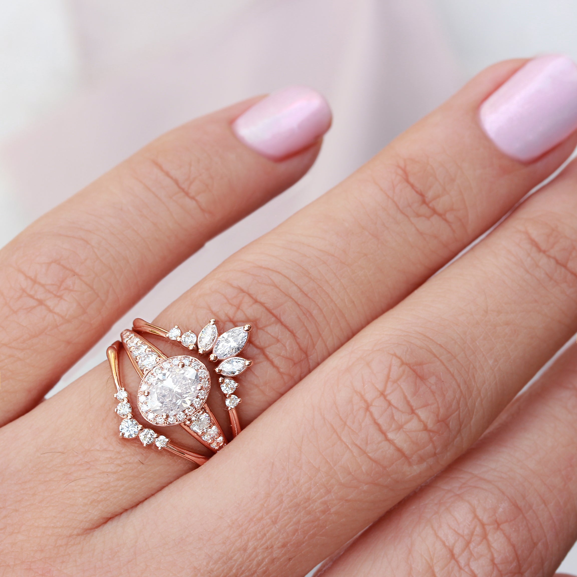 Unique Chevron Marquise Diamond Ring - "Danielle" ♥