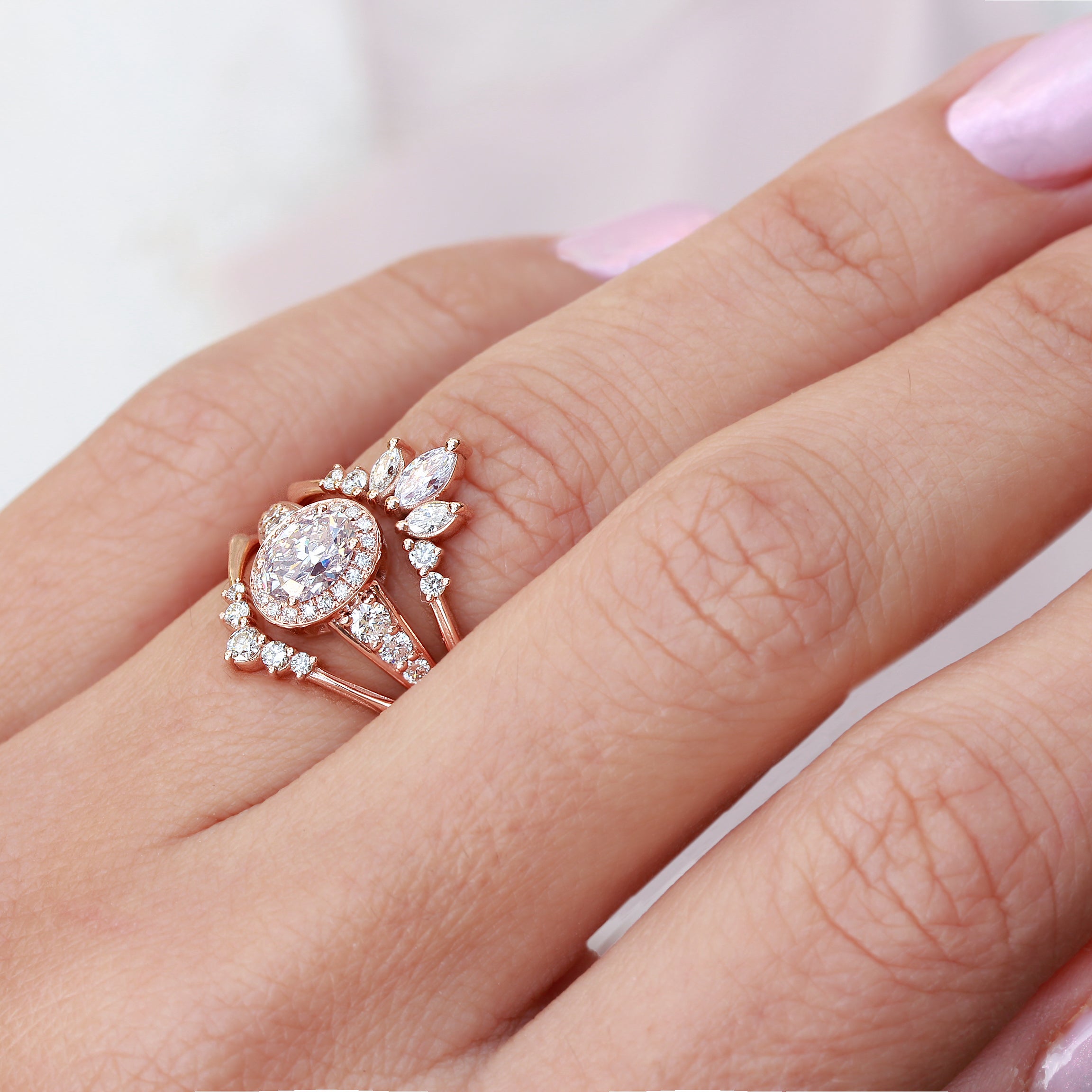 Unique Chevron Marquise Diamond Ring - "Danielle" ♥