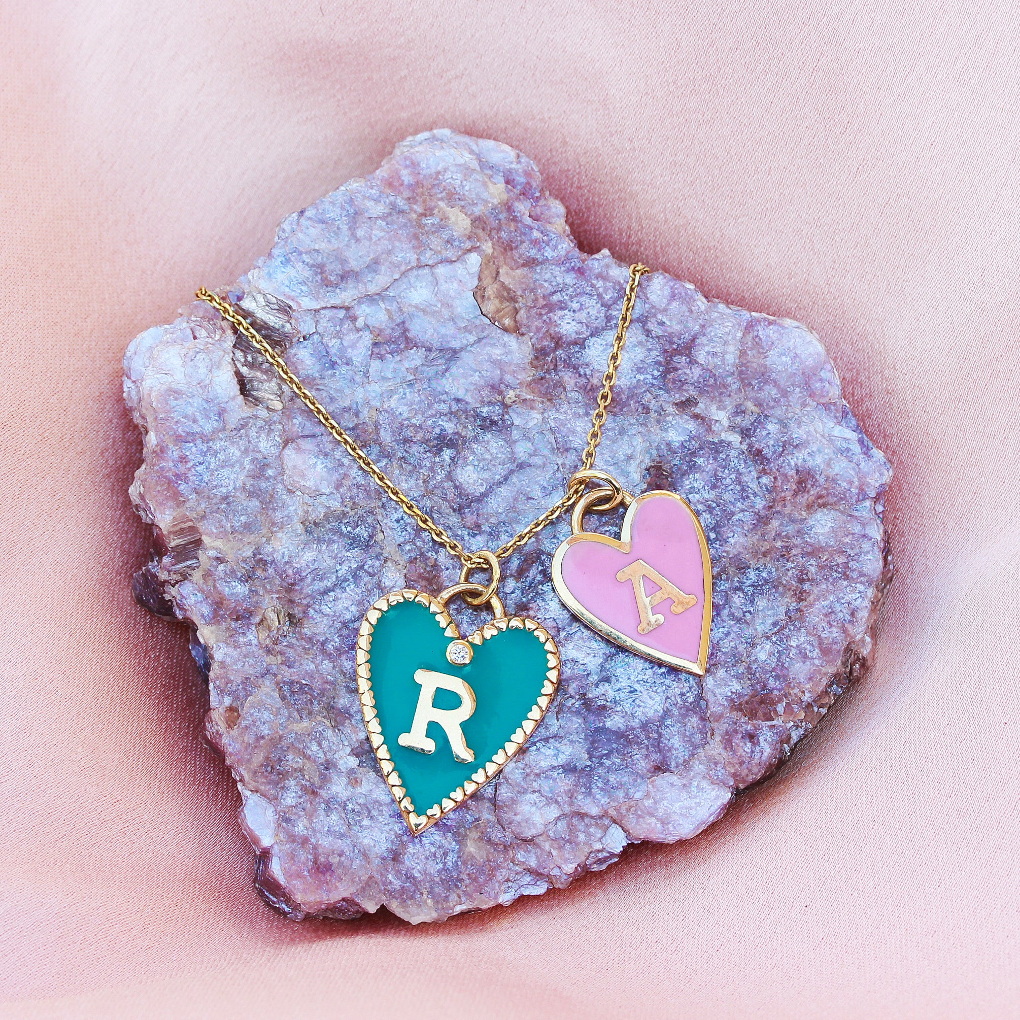 Large Initial Enamel Heart