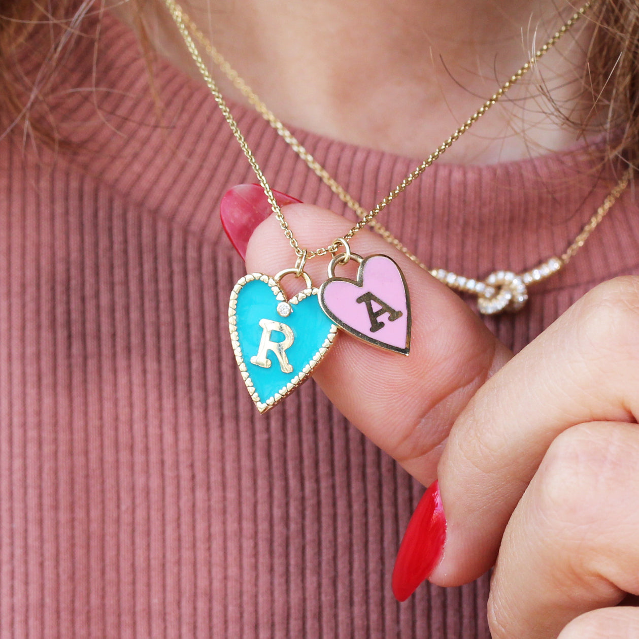 Large Initial Enamel Heart