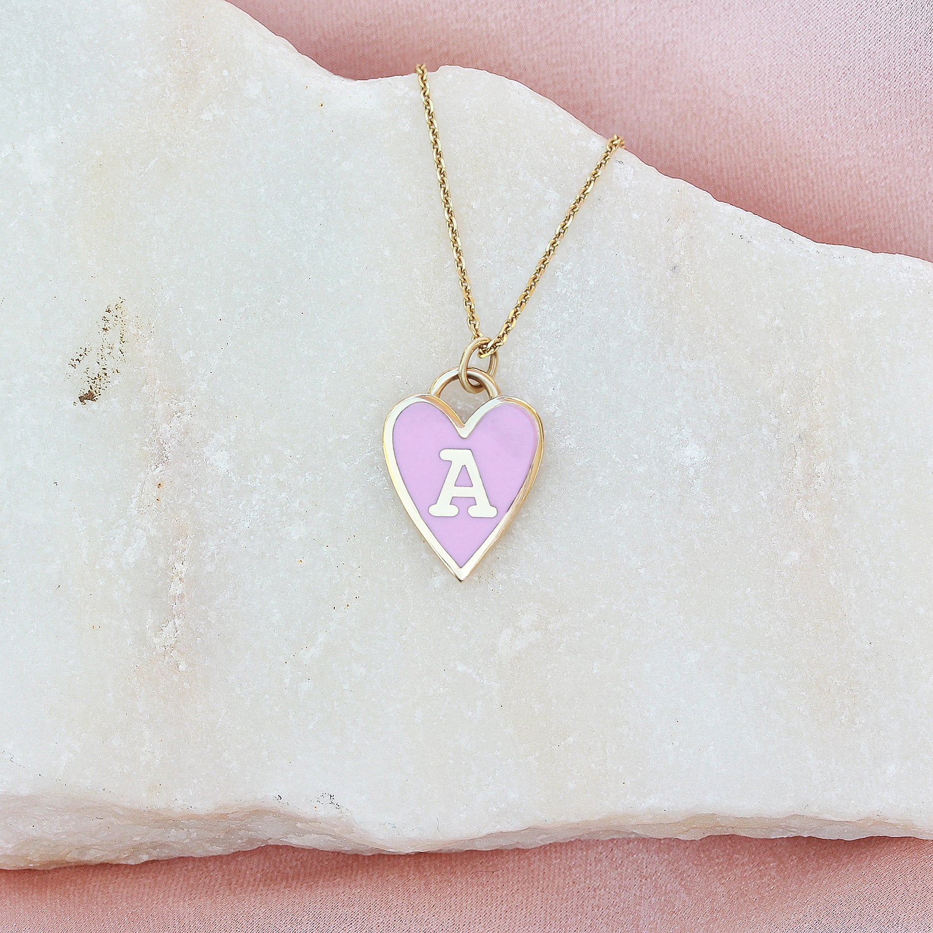 Large Initial Enamel Heart