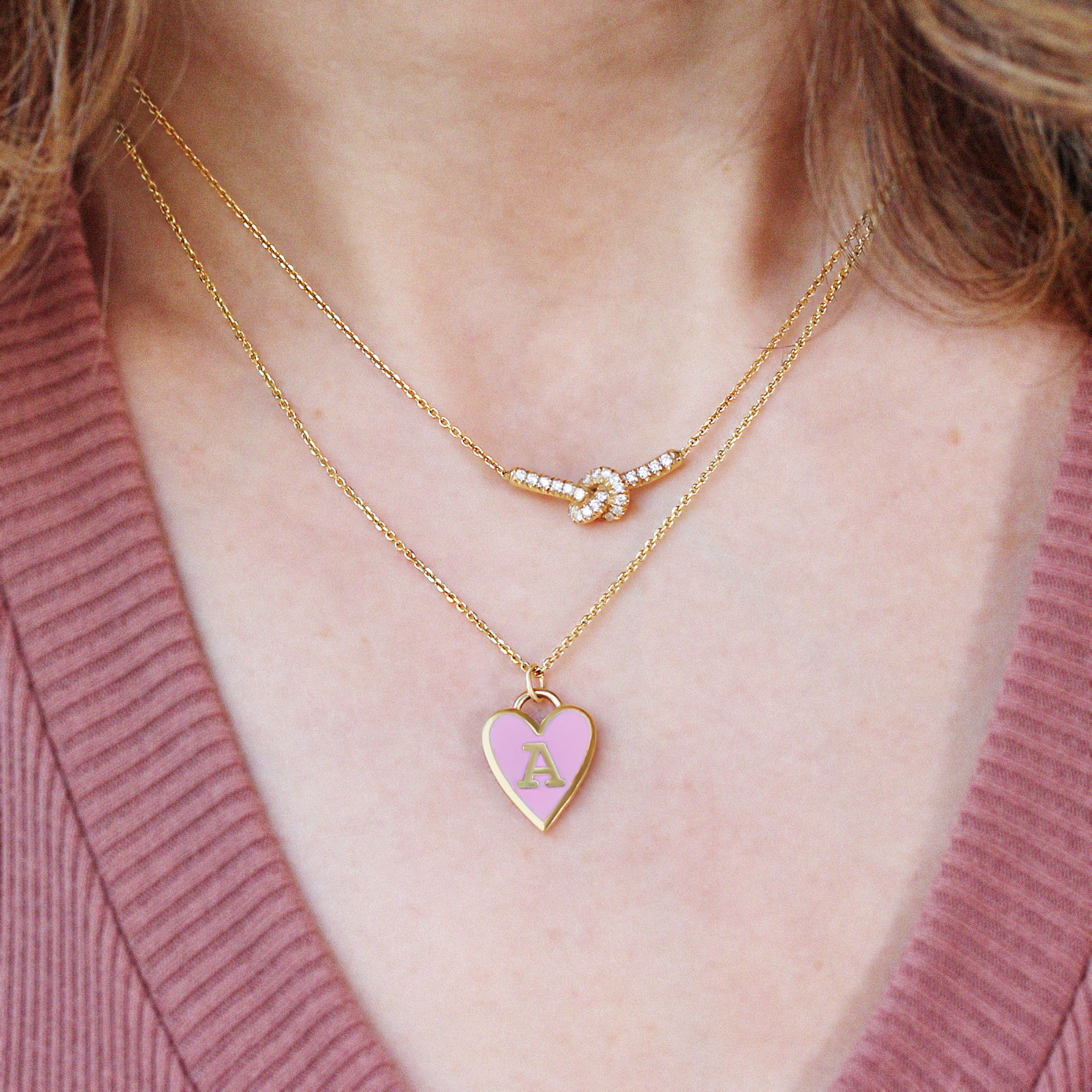 Large Initial Enamel Heart