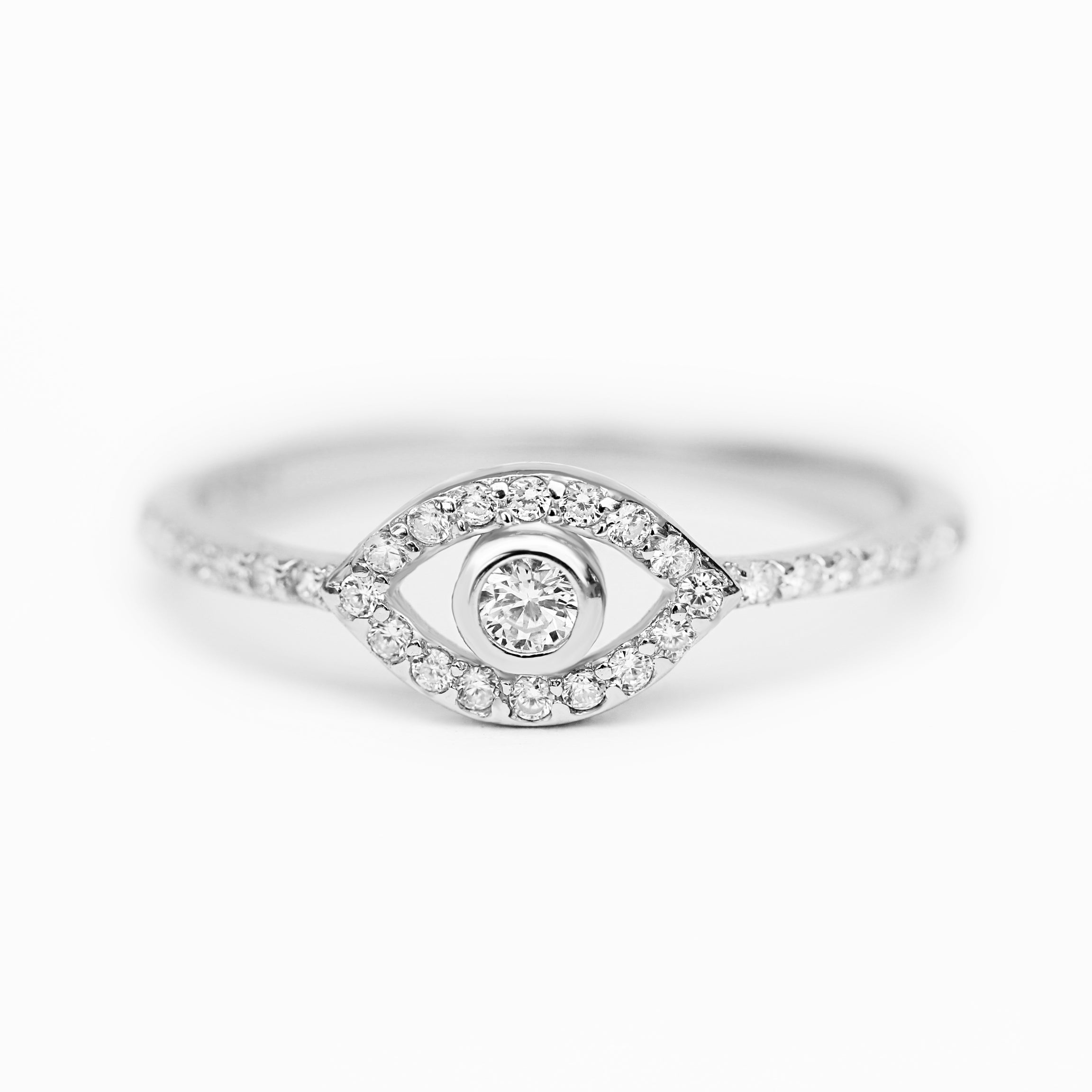 Evil eye diamond ring - sillyshinydiamonds