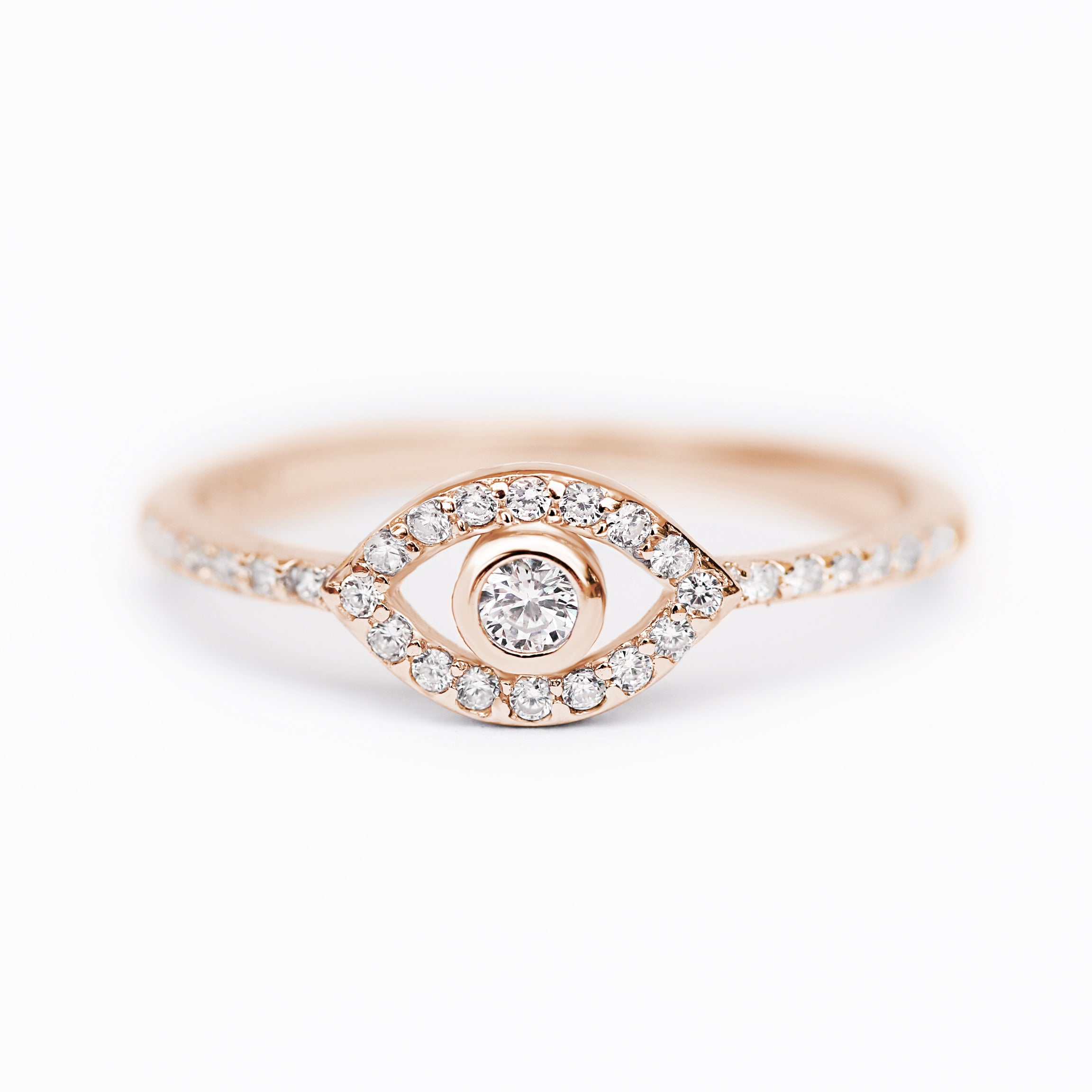 Evil eye diamond ring - sillyshinydiamonds