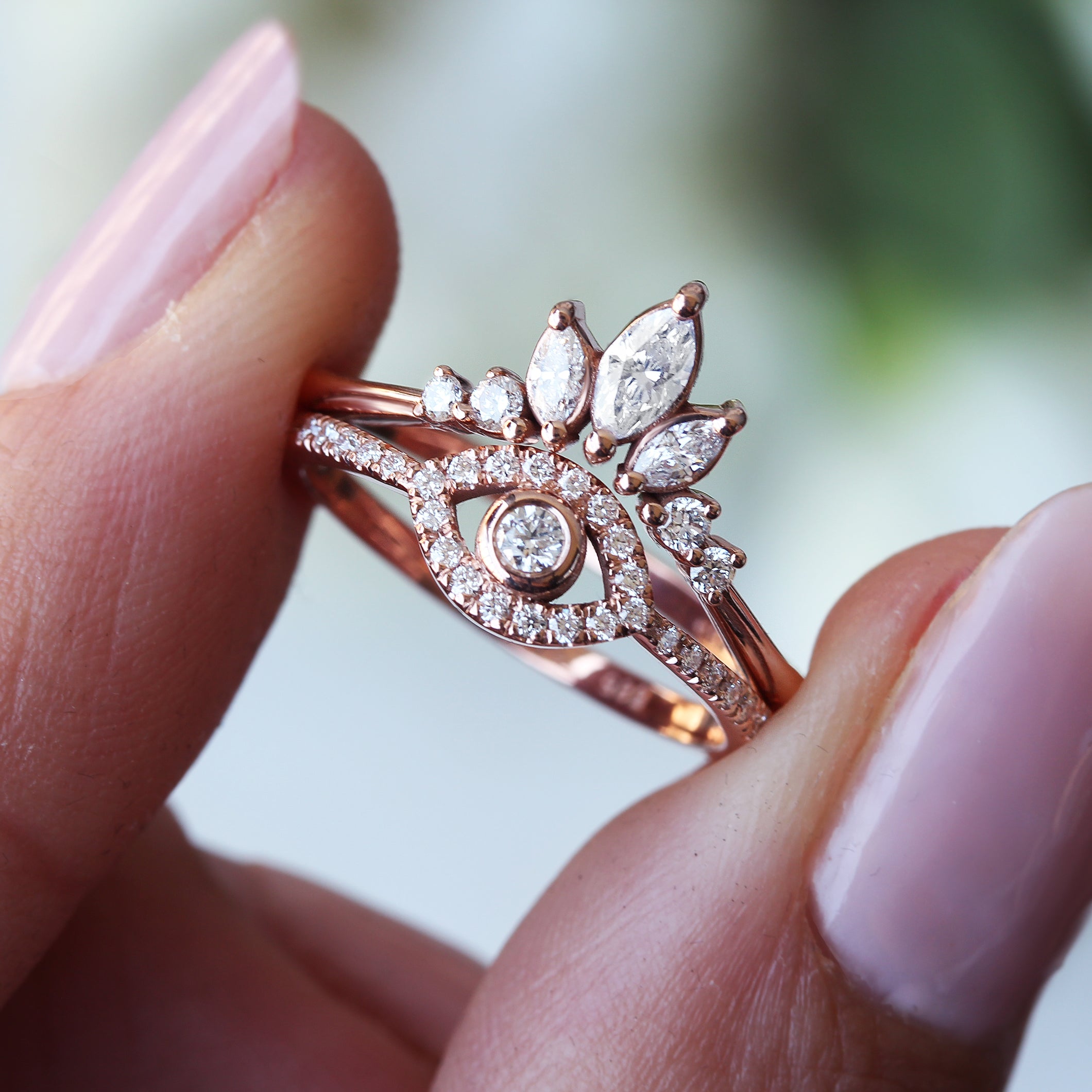 Evil eye diamond ring - sillyshinydiamonds