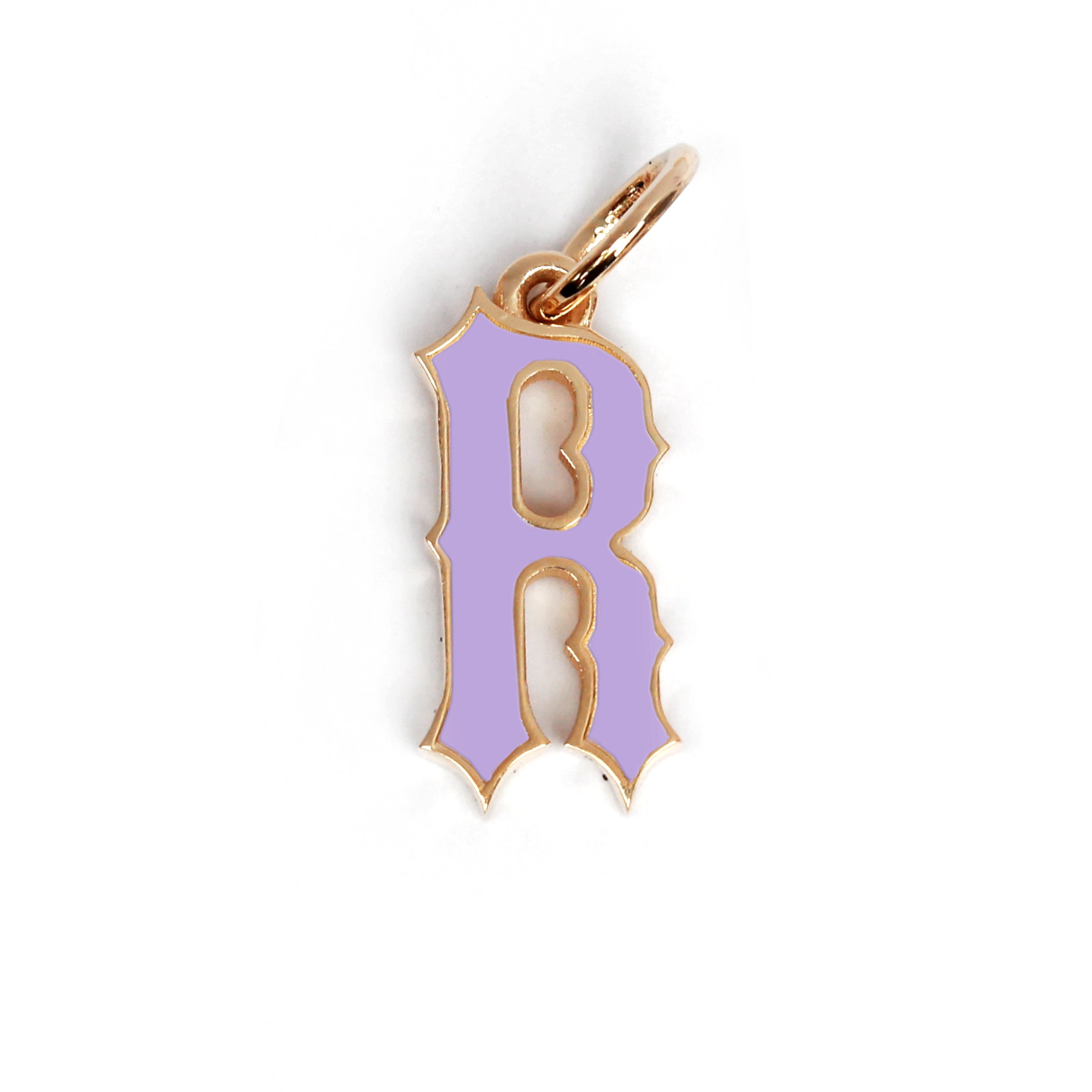 Gumbo Enamel Gothic Font Initial Letter 14k Gold