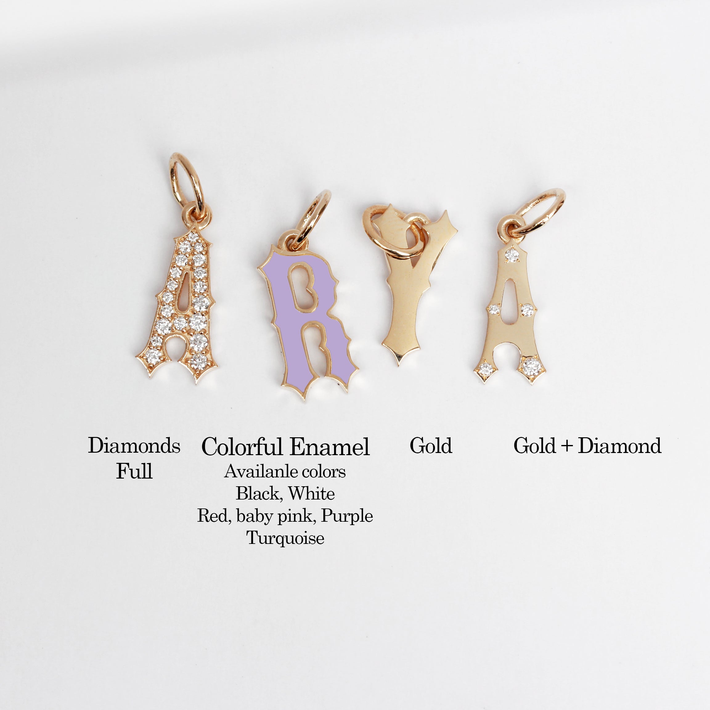 Gumbo Gold Letter 14k Gold Personalized Pendant