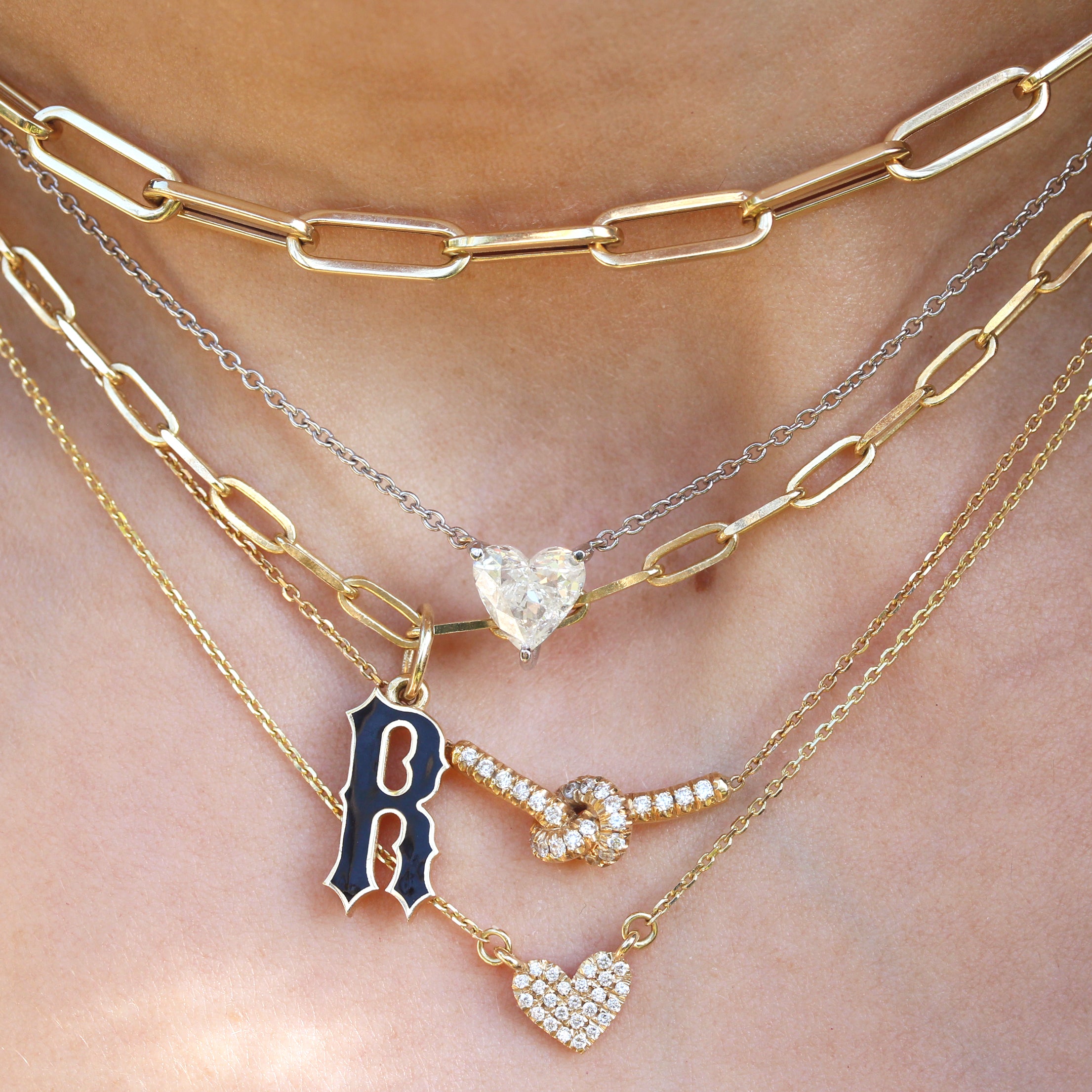 Heart Shape Diamond 1ct / 2ct / 3ct Solitaire Necklace