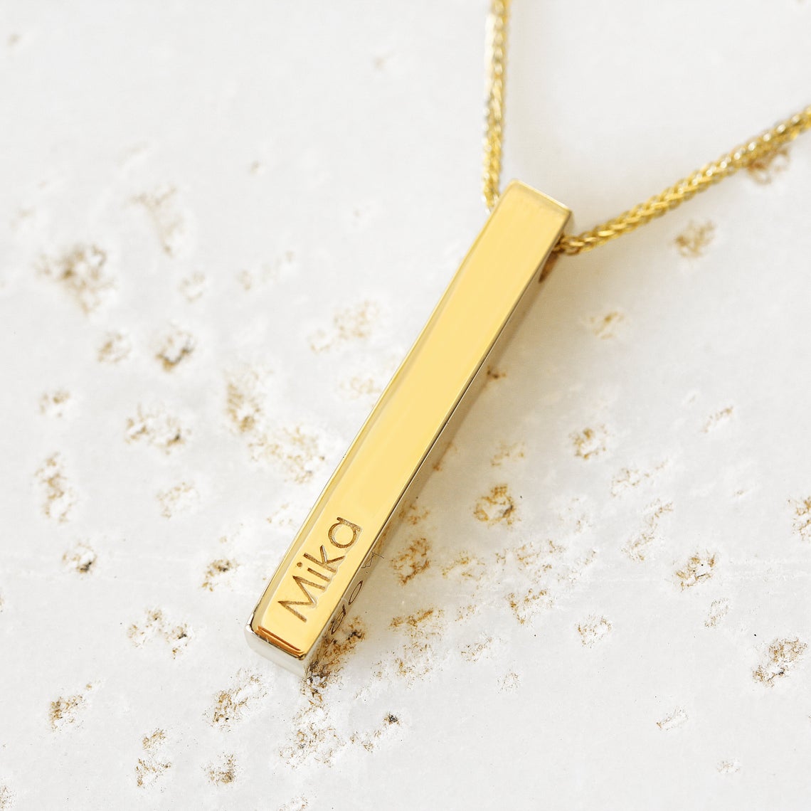 40mm X 4mm personalized name charm necklace - sillyshinydiamonds