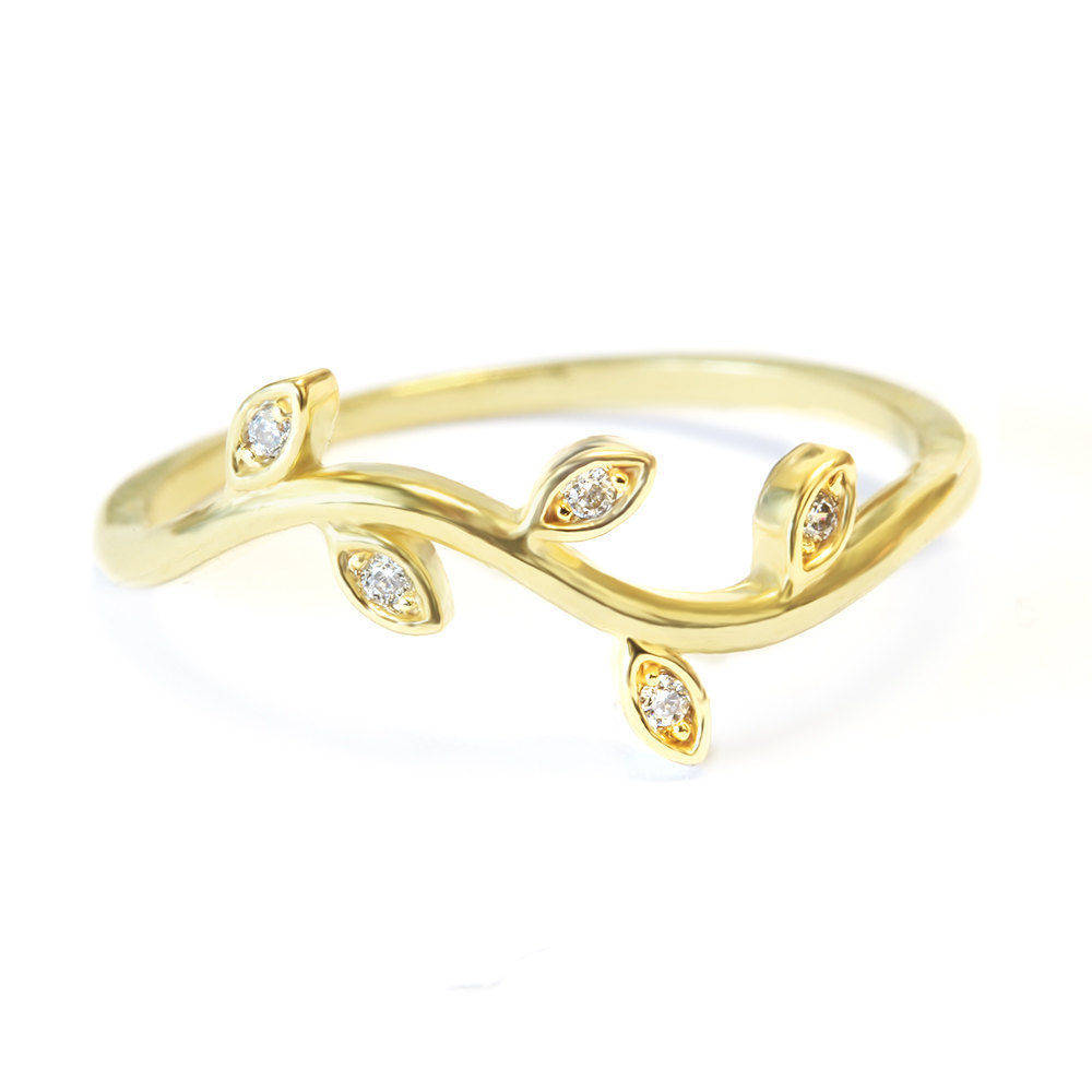 Mini Twig Dainty Diamond Wedding Ring - sillyshinydiamonds