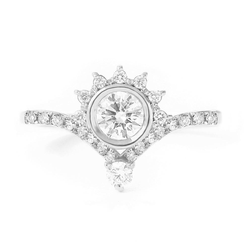 Valentia Eternity Crown 0.45ct, Unique Diamond Engagement ring - sillyshinydiamonds