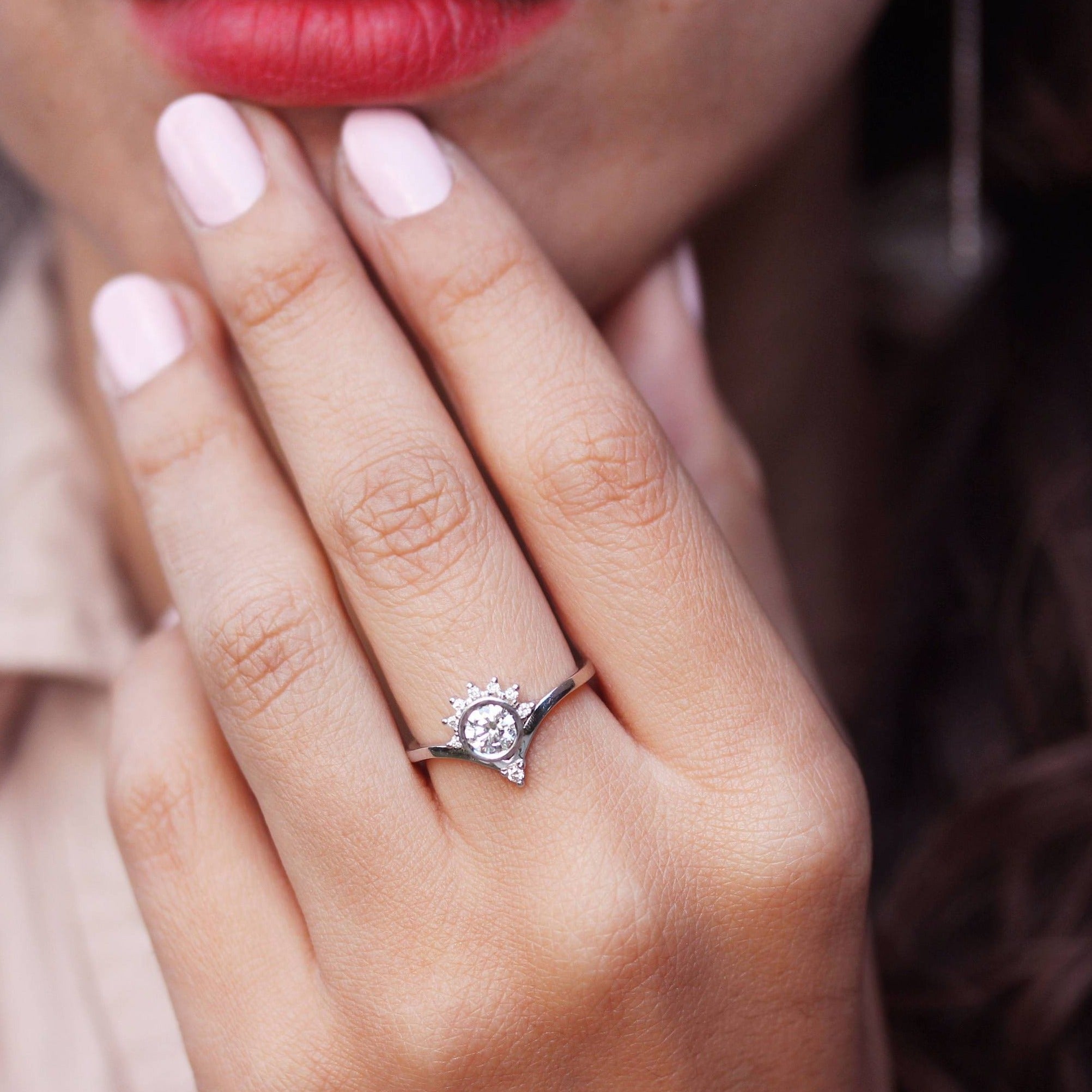 Valentia Diamond Engagement Ring - sillyshinydiamonds