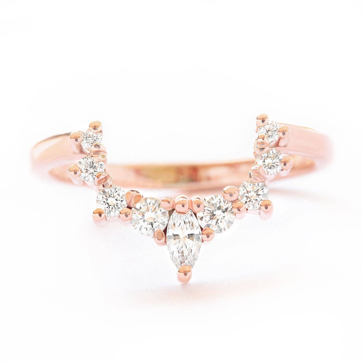 Nesting Crown Diamond Wedding Ring - Elati - sillyshinydiamonds