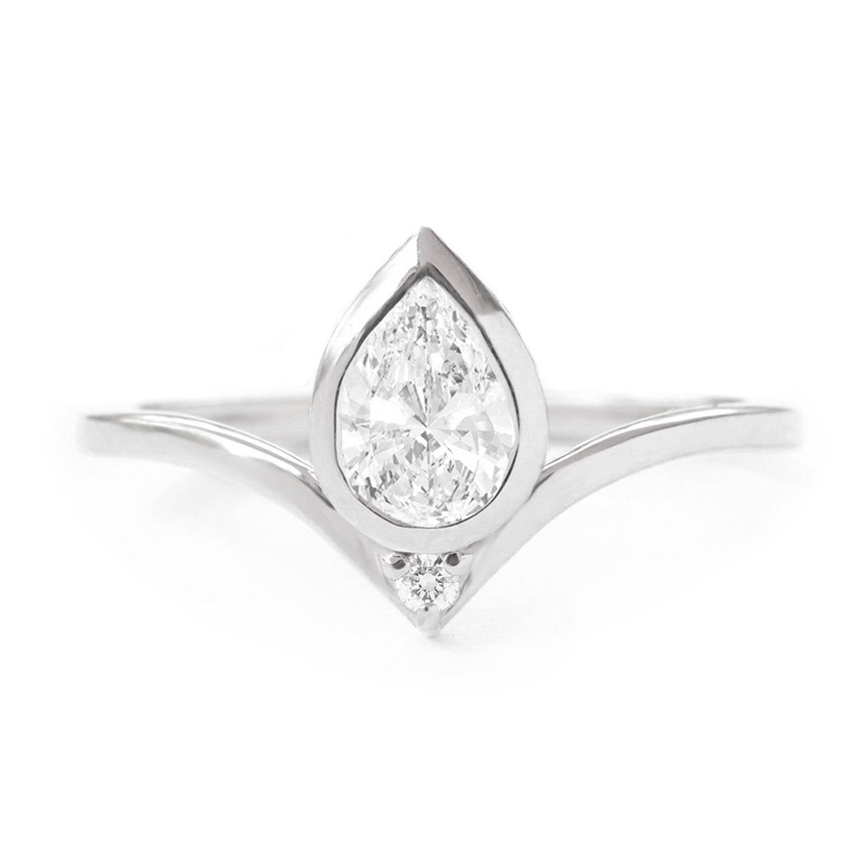 Pear diamond Bindi Engagement Ring - sillyshinydiamonds