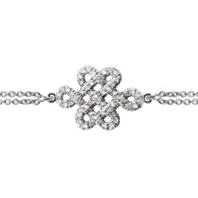 Endless Love Knot Diamond Bracelet - sillyshinydiamonds