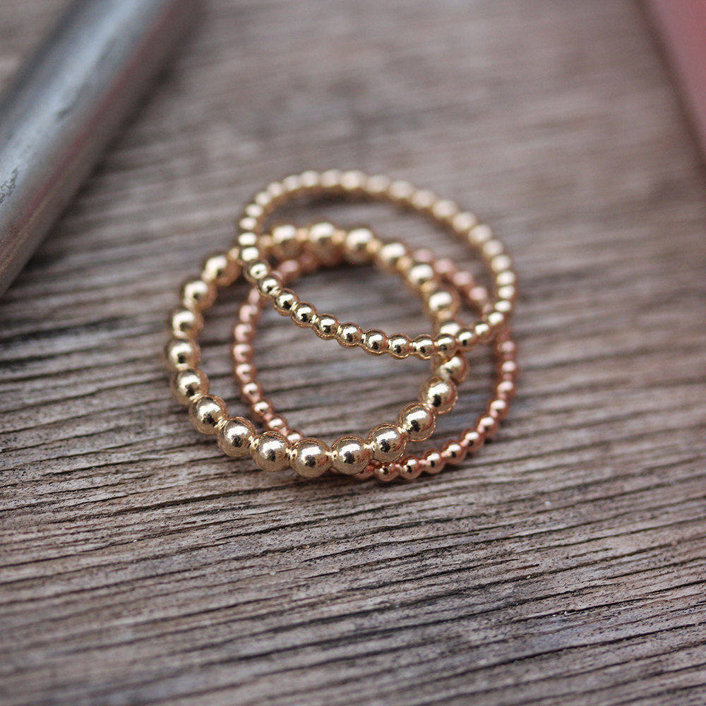 Bubbles Beads Gold Wedding Ring - sillyshinydiamonds