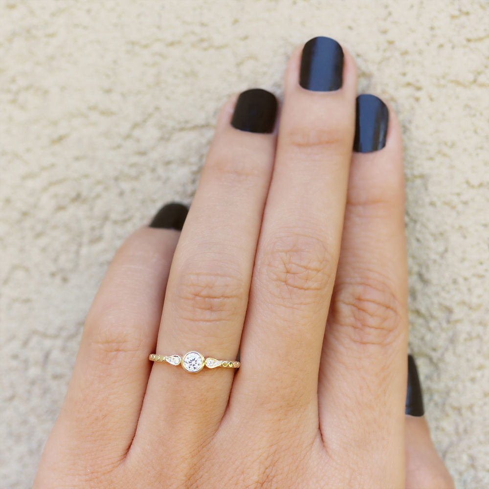 Milano Minimal Dainty Diamond Ring - sillyshinydiamonds