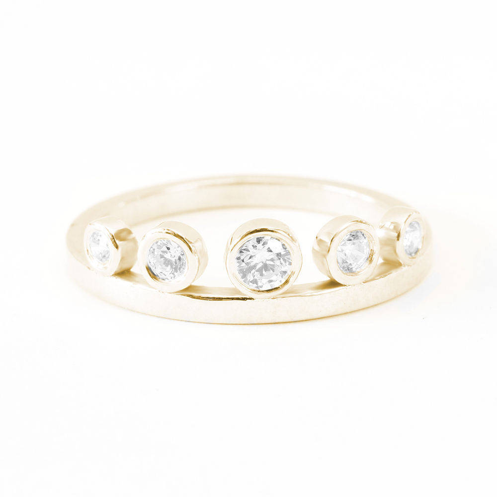 Tiara Diamond Unique Stacking Wedding Ring - sillyshinydiamonds