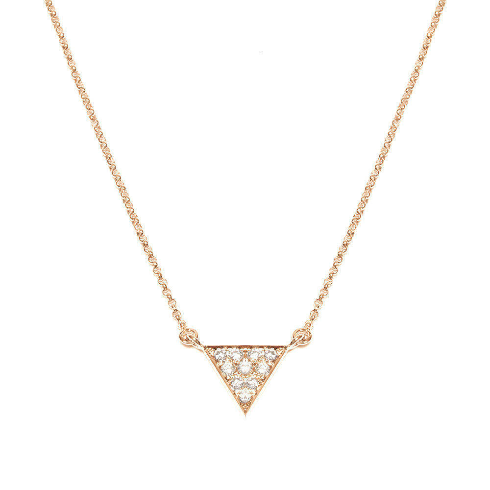 Triangle Diamond Pendant Necklace - sillyshinydiamonds