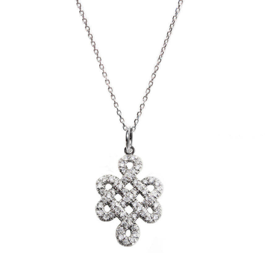 Endless Love Knot Diamond Necklace - sillyshinydiamonds