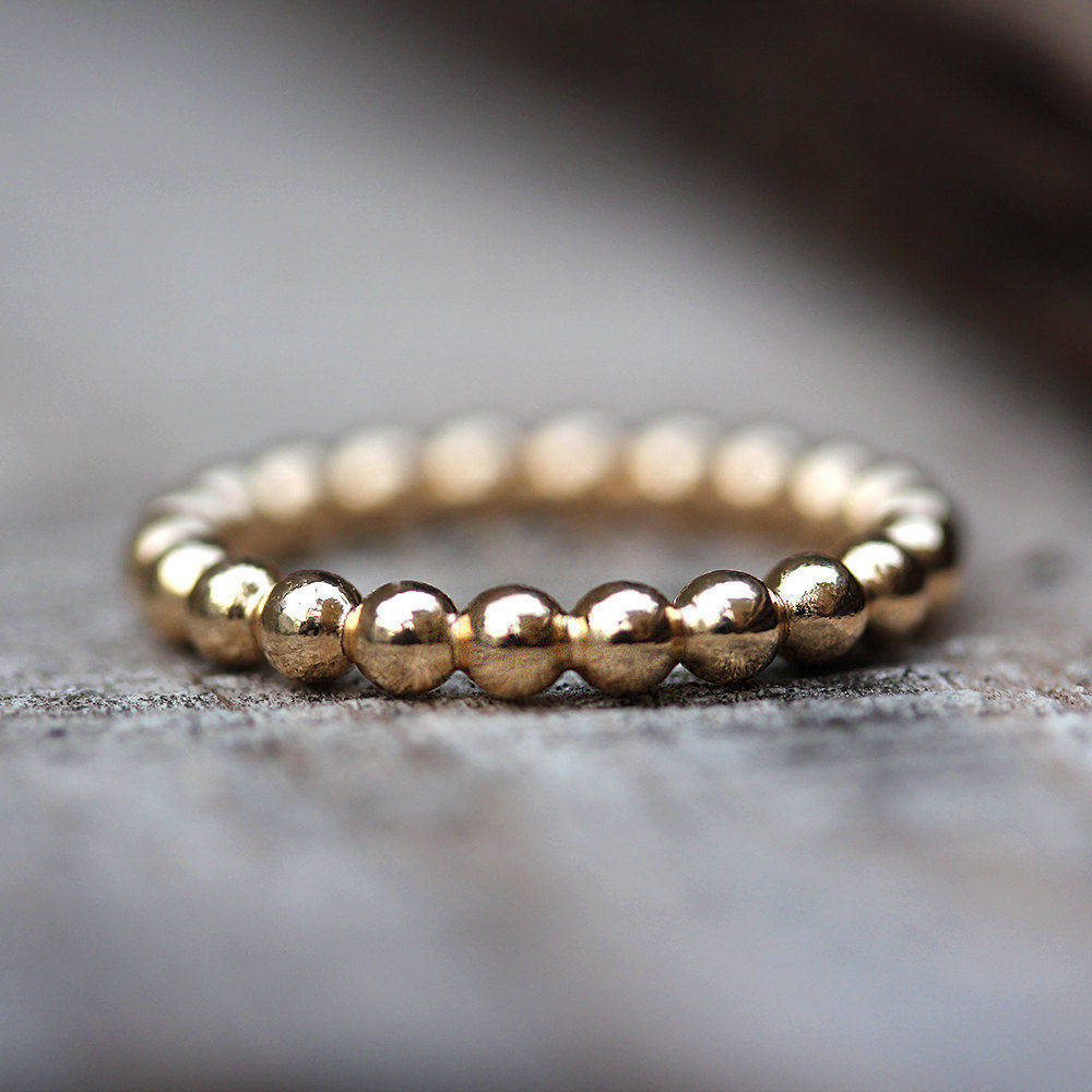 Gold Bubbles Wedding Band - sillyshinydiamonds